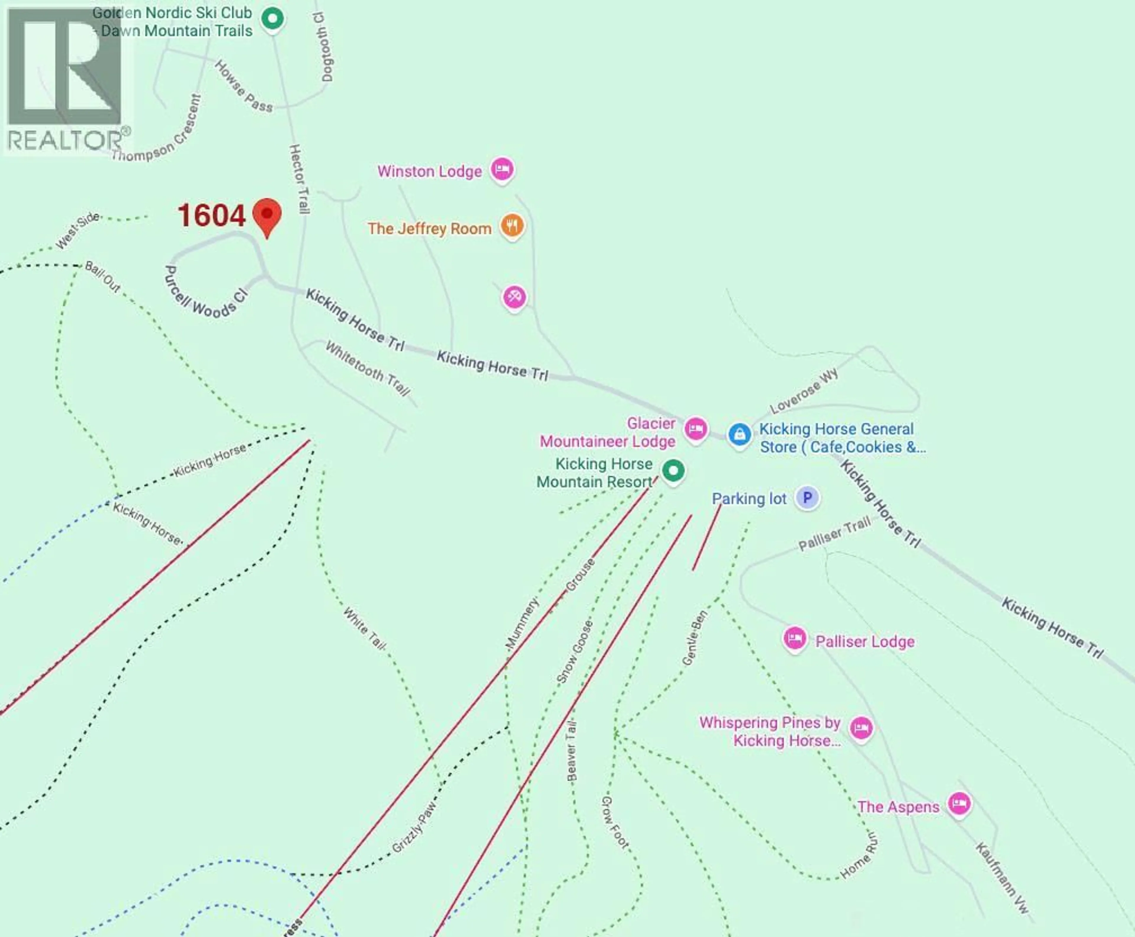 Picture of a map for 1604 PURCELL WOODS CLOSE, Golden British Columbia V0A1H0