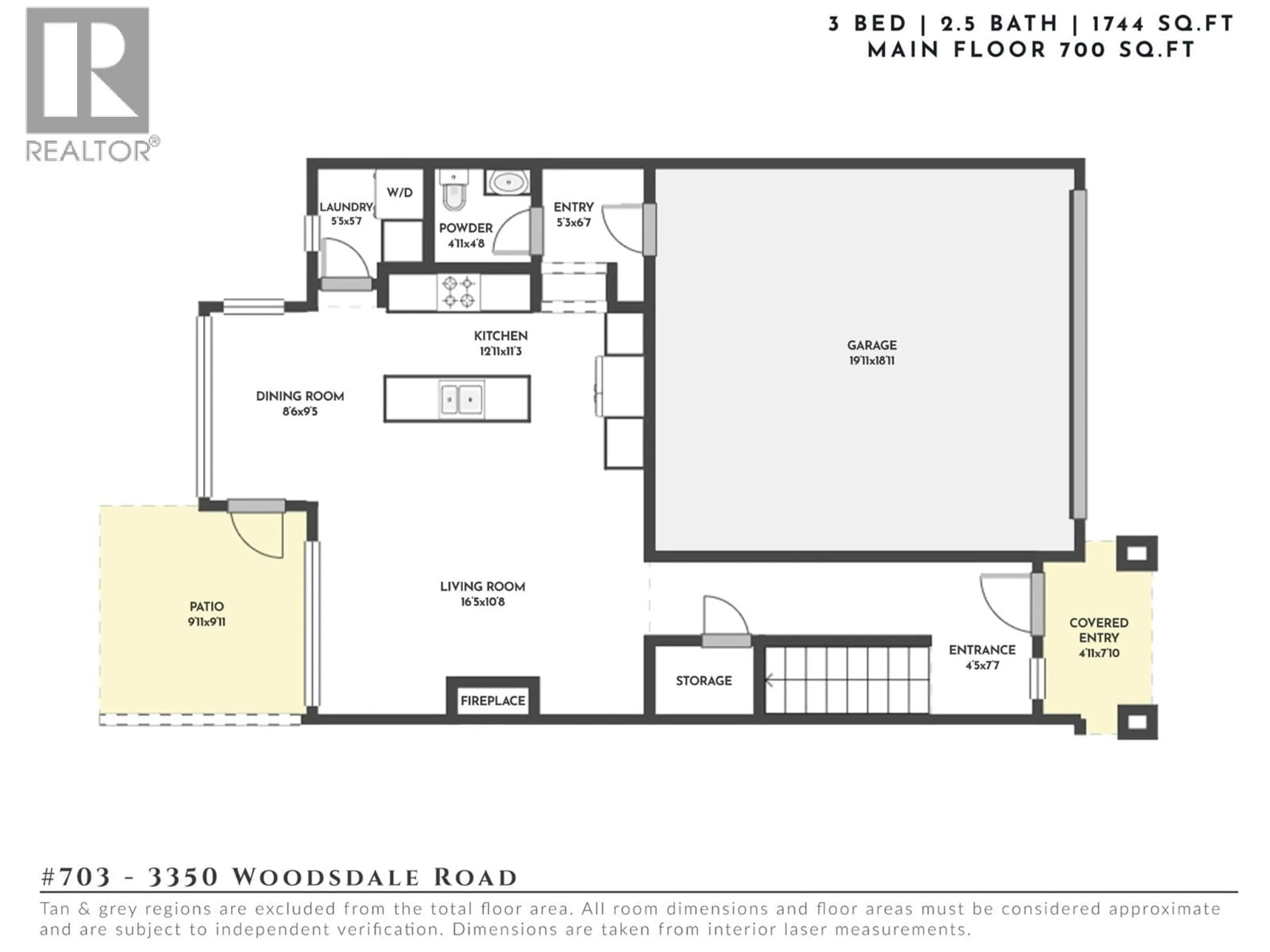 Floor plan for 703 - 3350 WOODSDALE ROAD, Lake Country British Columbia V4V2R7