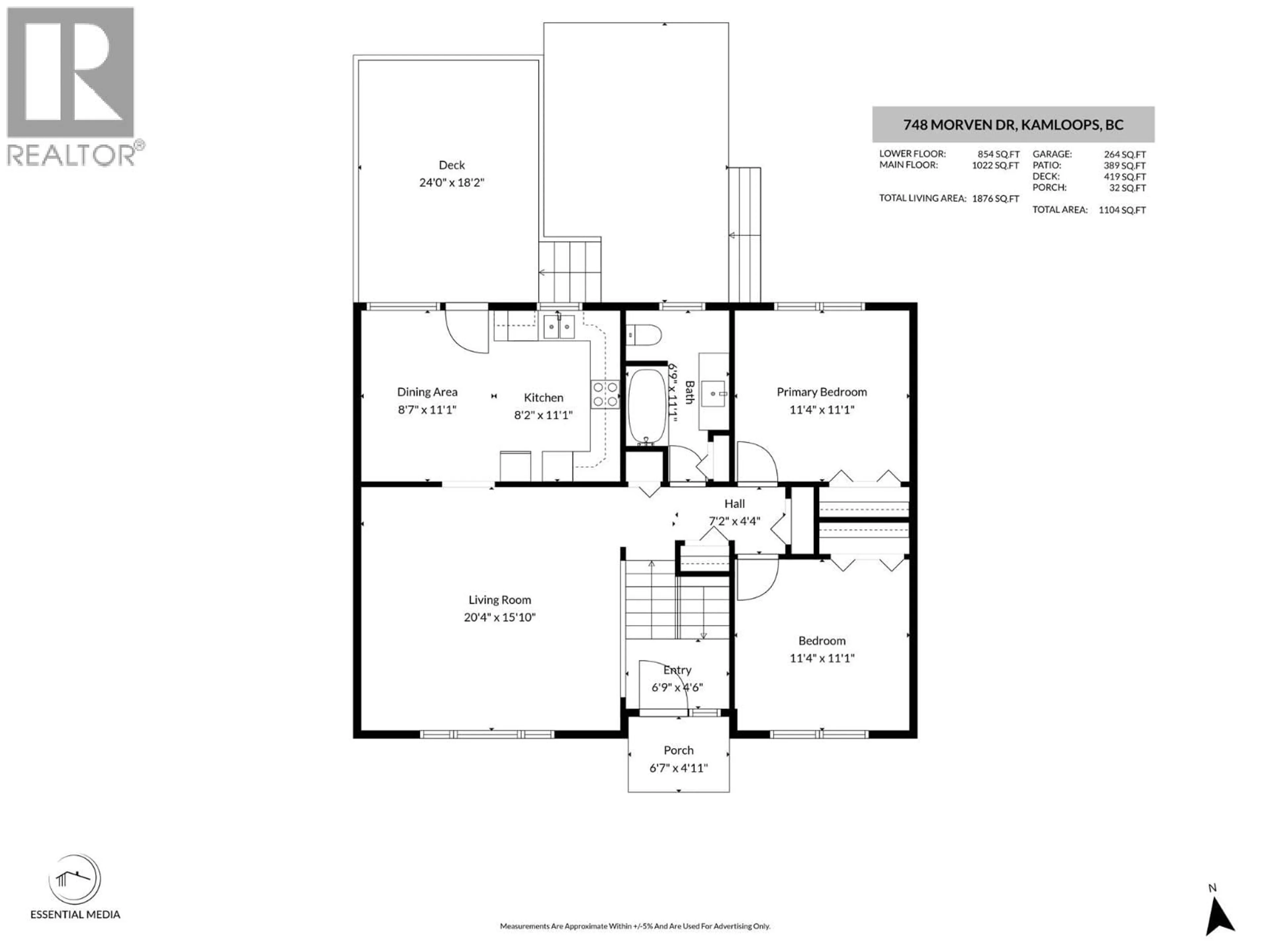 Floor plan for 748 MORVEN DRIVE, Kamloops British Columbia V2B7T8