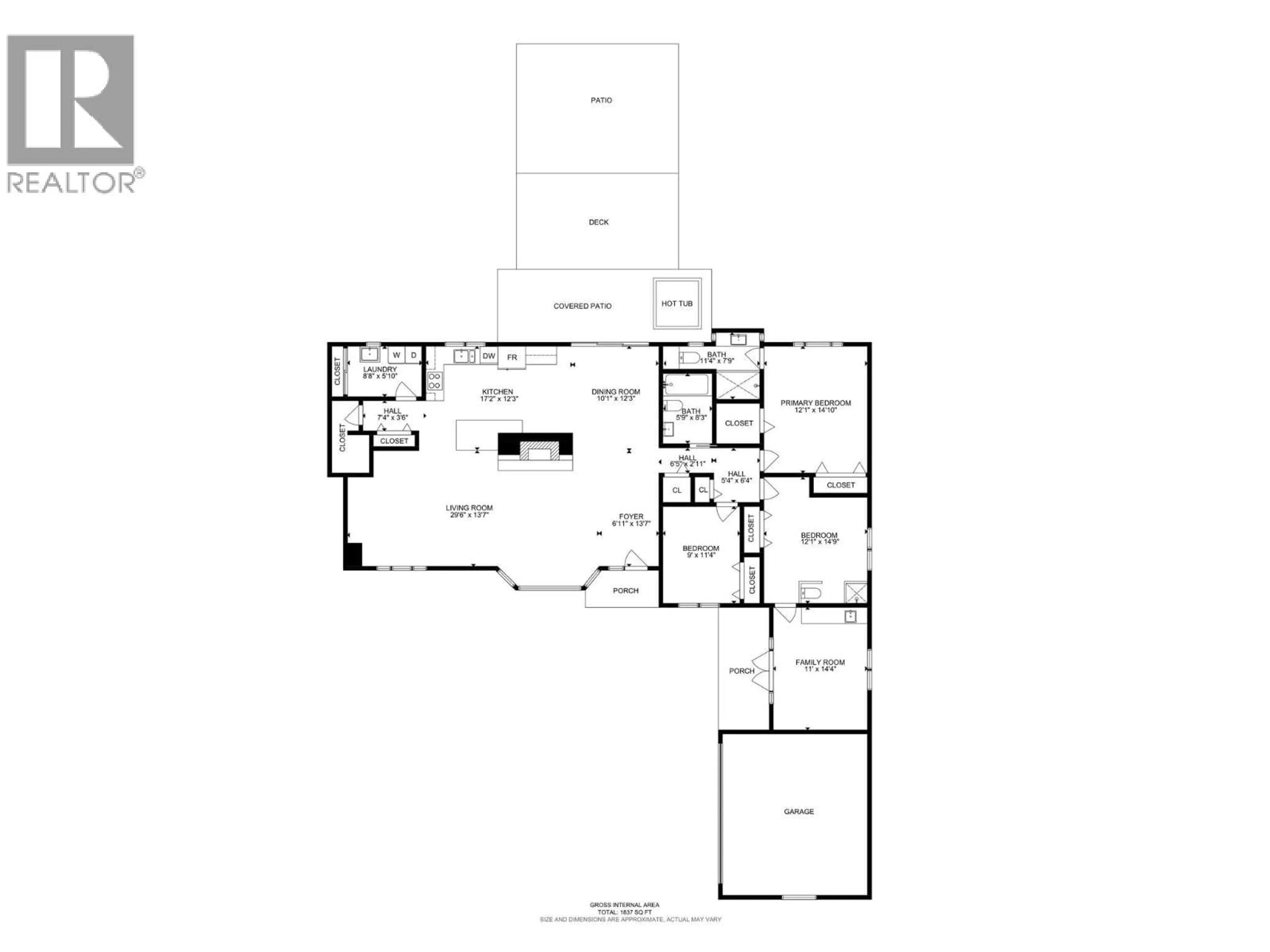 Floor plan for 1420 INKAR ROAD, Kelowna British Columbia V1Y8H7