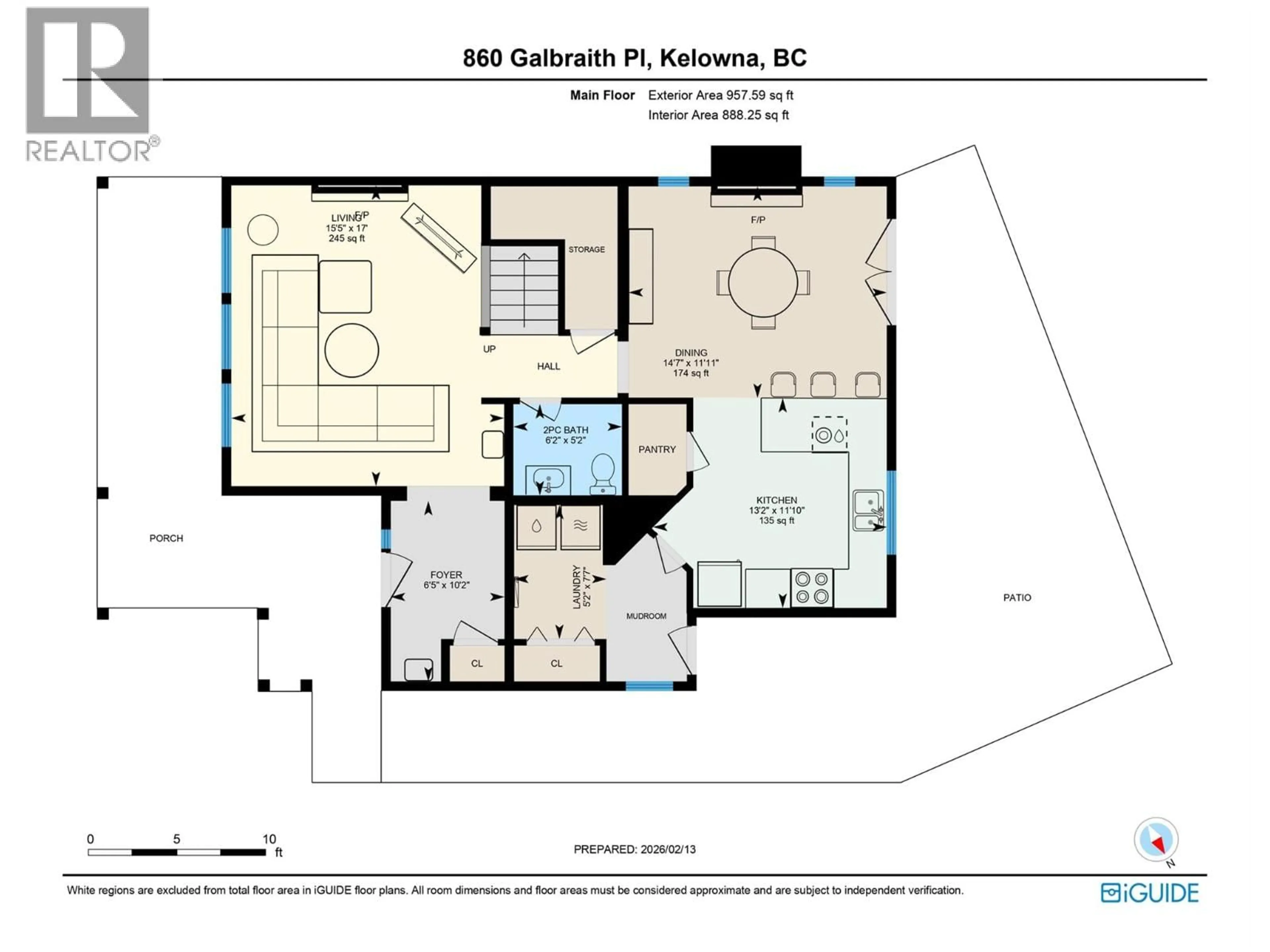 Floor plan for 860 GALBRAITH PLACE, Kelowna British Columbia V1X8A2