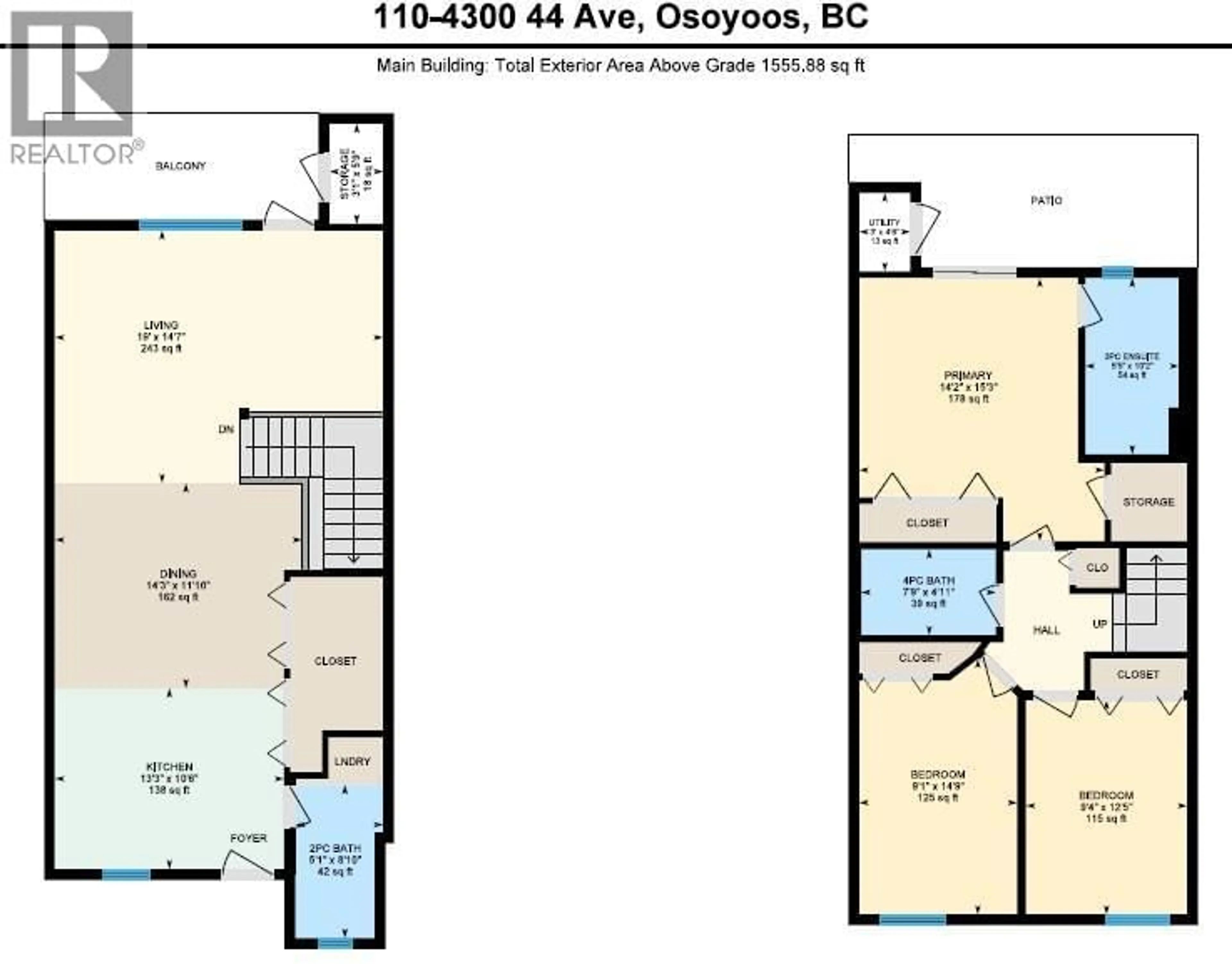 Floor plan for 110 - 4300 44TH AVENUE, Osoyoos British Columbia V0H1V6
