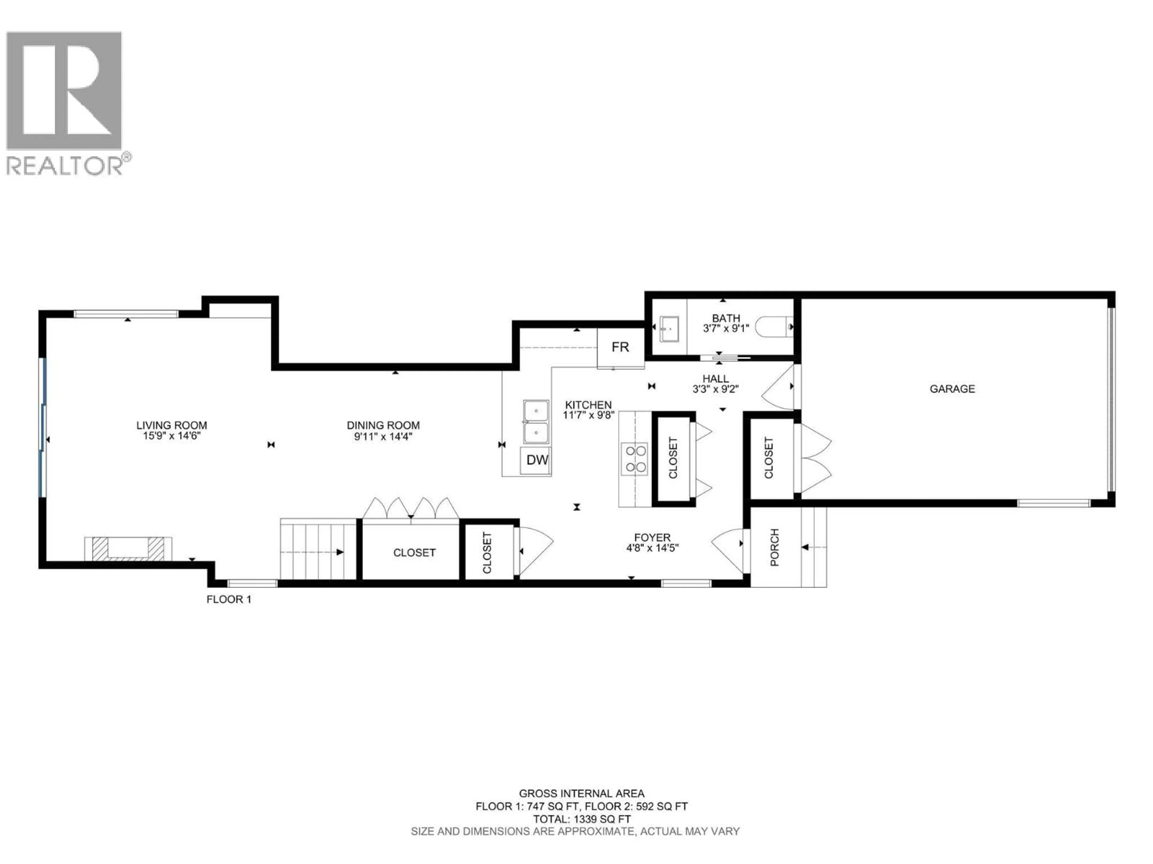 Floor plan for 1418 INKAR ROAD, Kelowna British Columbia V1Y8H7