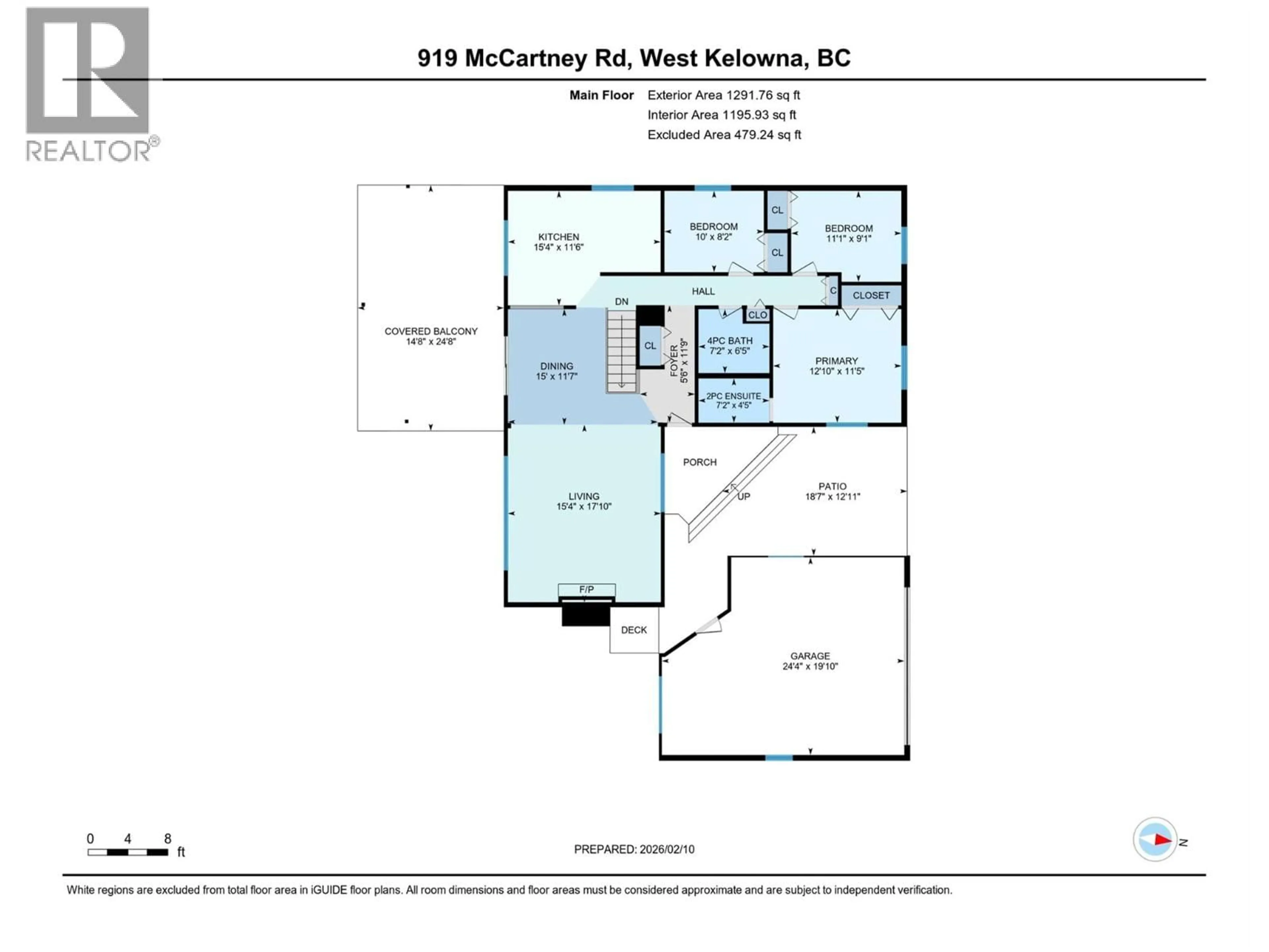 Floor plan for 919 MCCARTNEY ROAD, West Kelowna British Columbia V1Z1R9