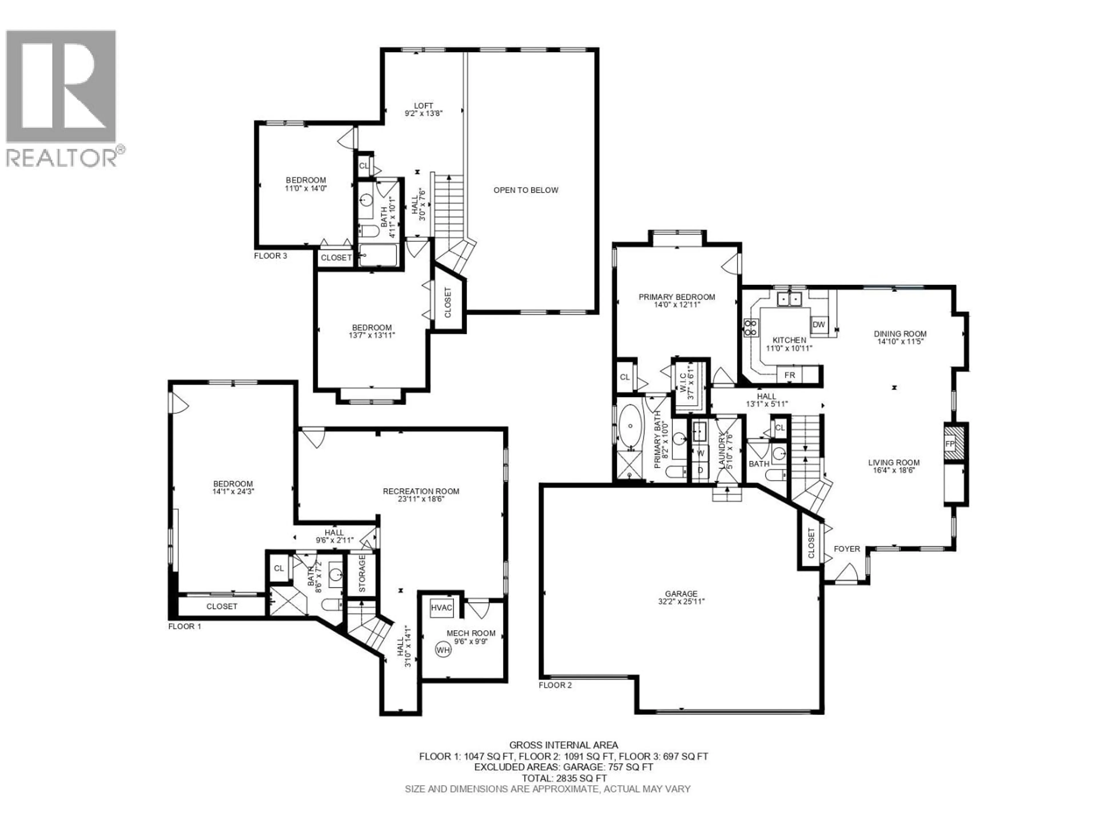 Floor plan for 1925 ENGLEMANN COURT, Kamloops British Columbia V1S1X9