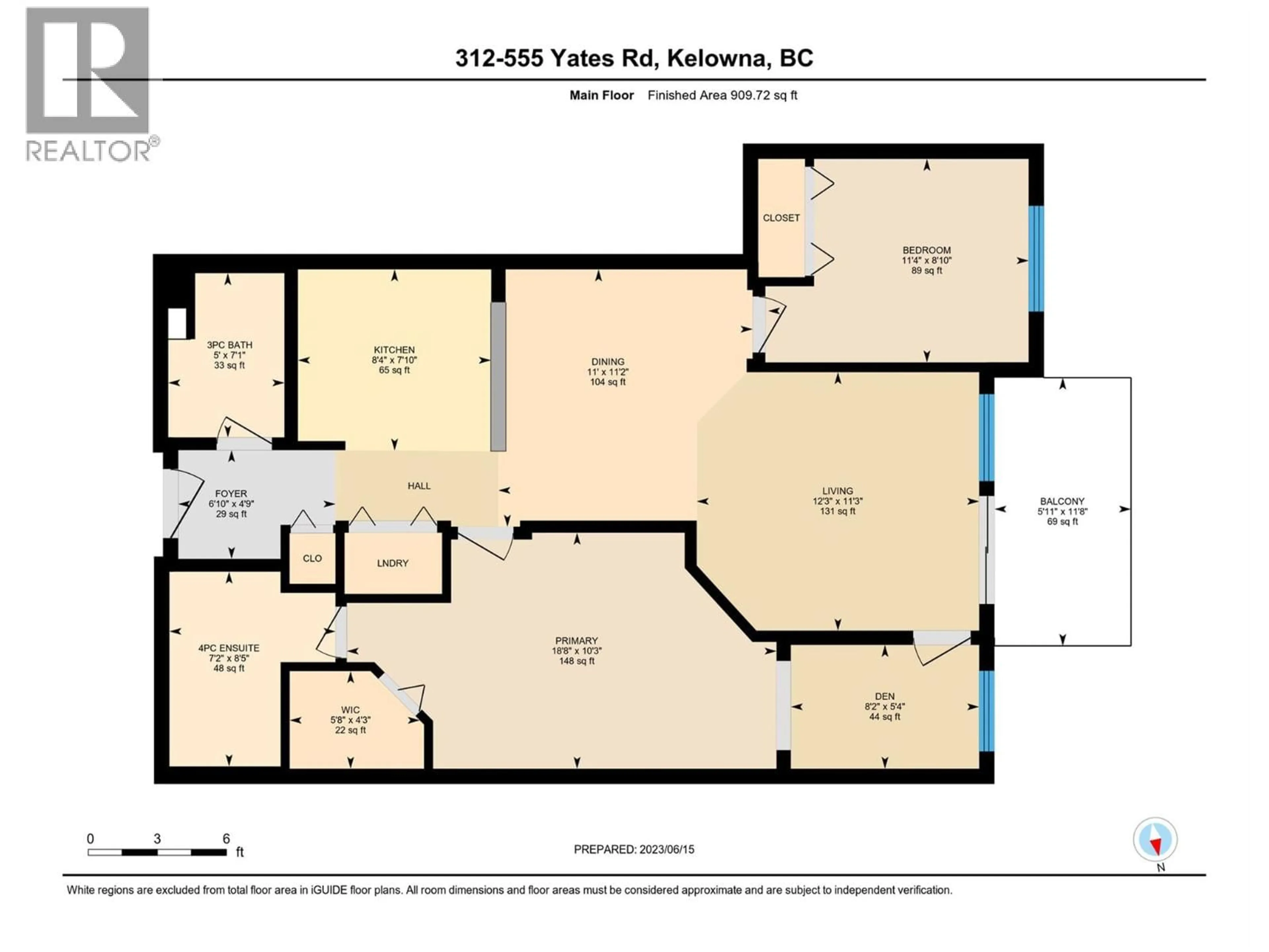 Floor plan for 312 - 555 YATES ROAD, Kelowna British Columbia V1V2V2