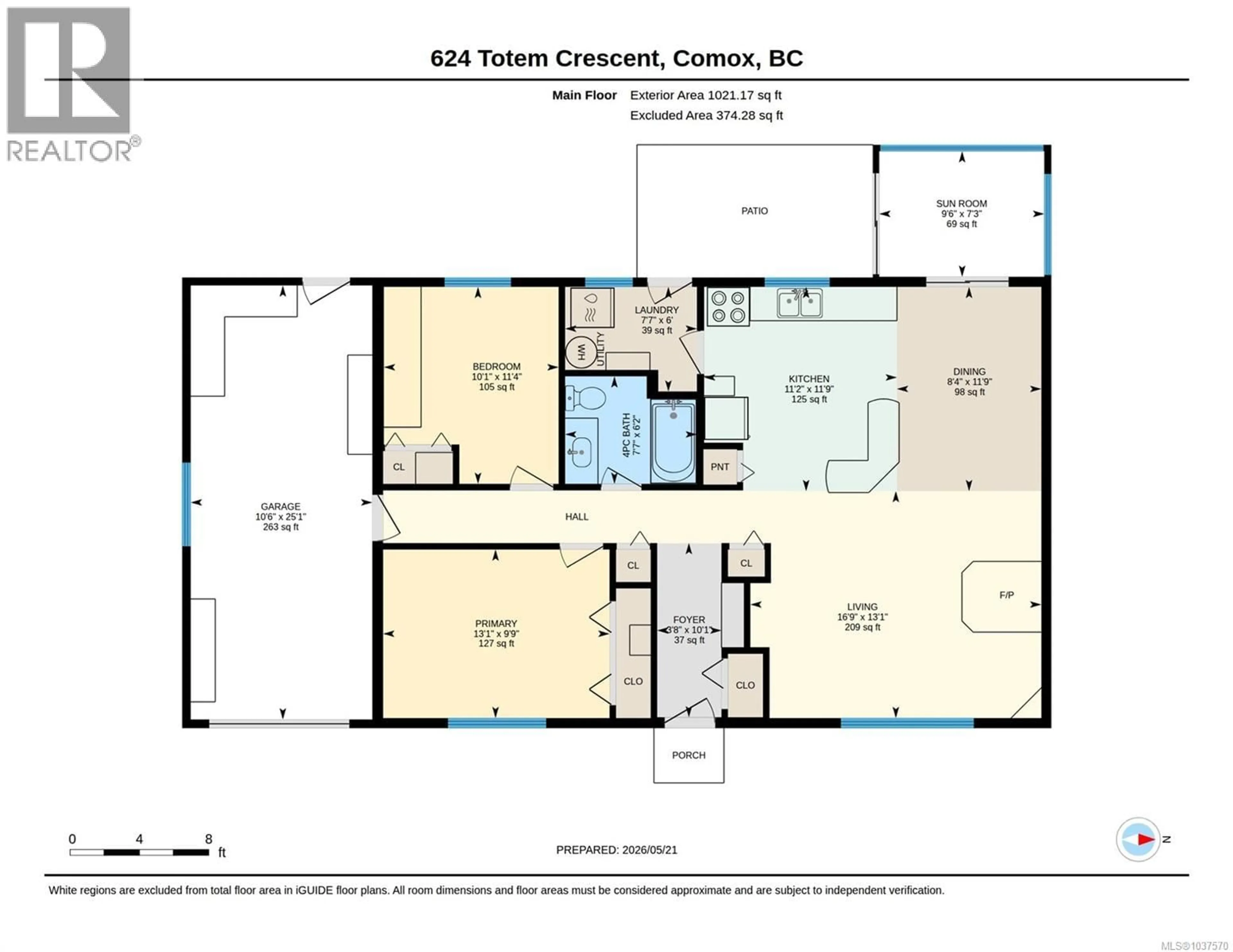 Floor plan for 624 TOTEM CRESCENT, Comox British Columbia V9M3J3