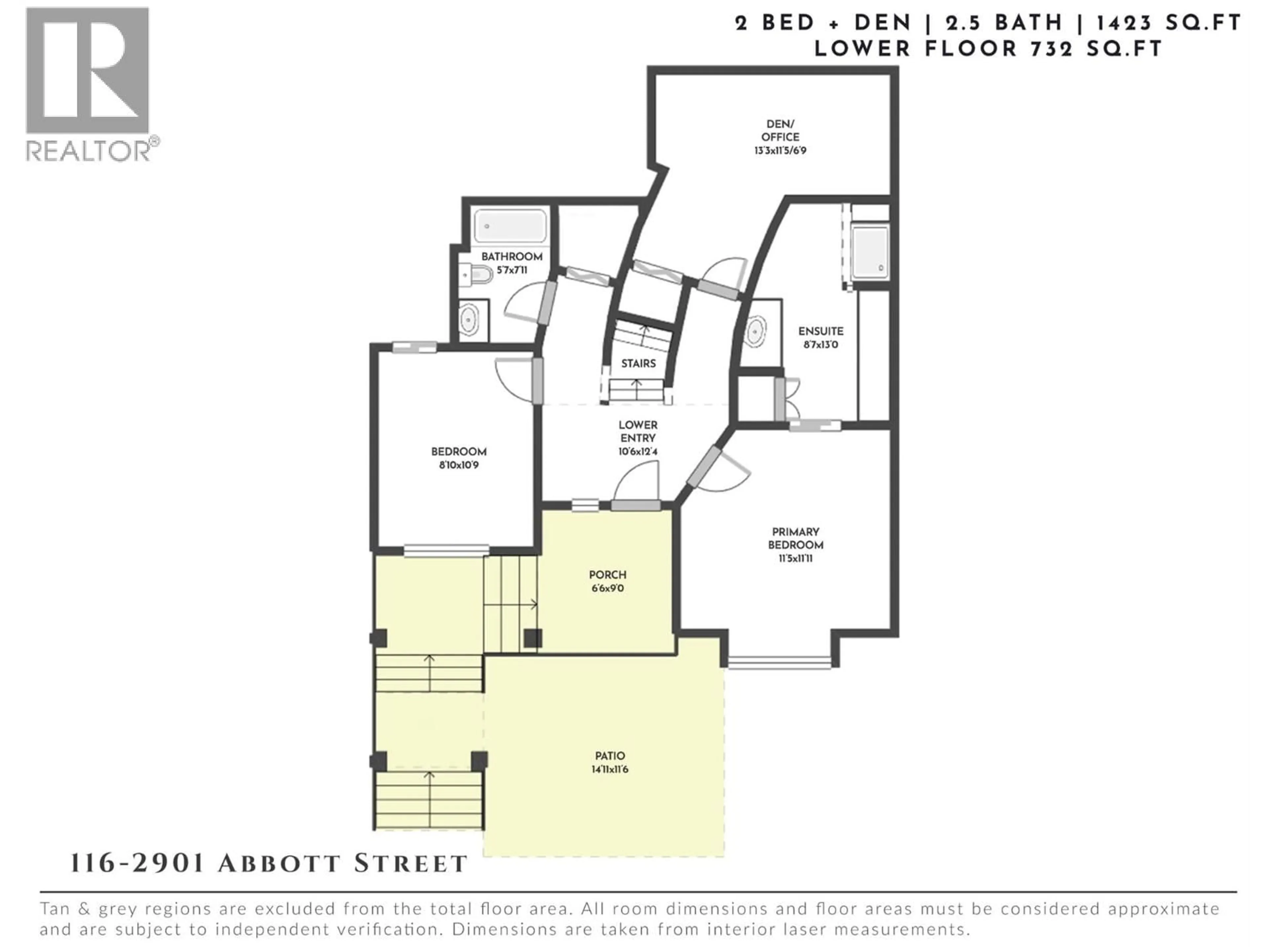 Floor plan for 116 - 2901 ABBOTT STREET, Kelowna British Columbia V1Y1G7