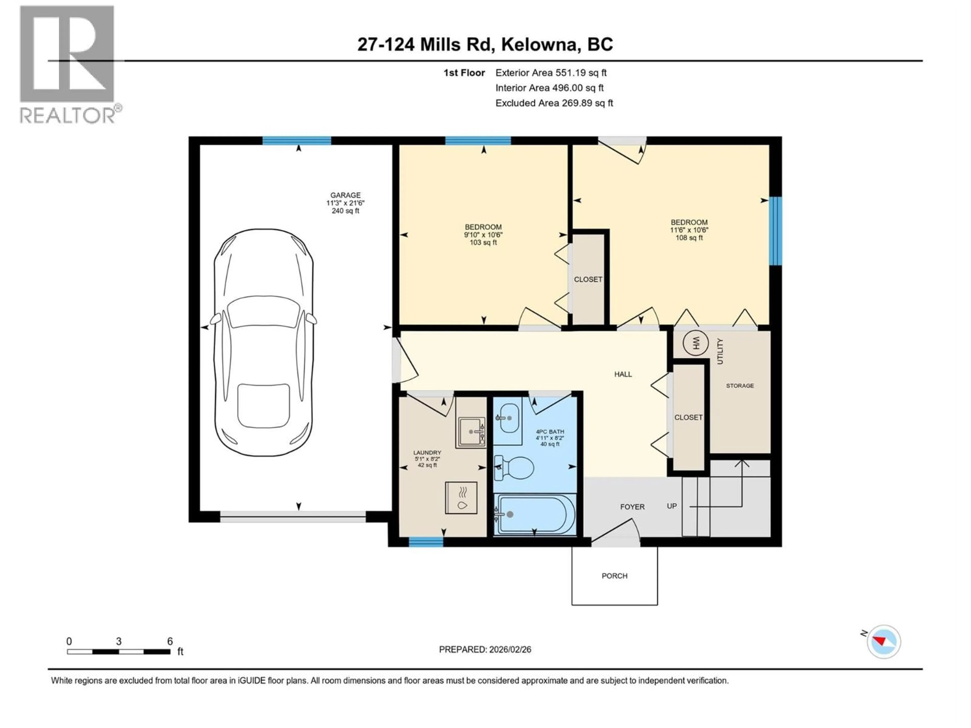 Floor plan for 27 - 124 MILLS ROAD, Kelowna British Columbia V1X4G7