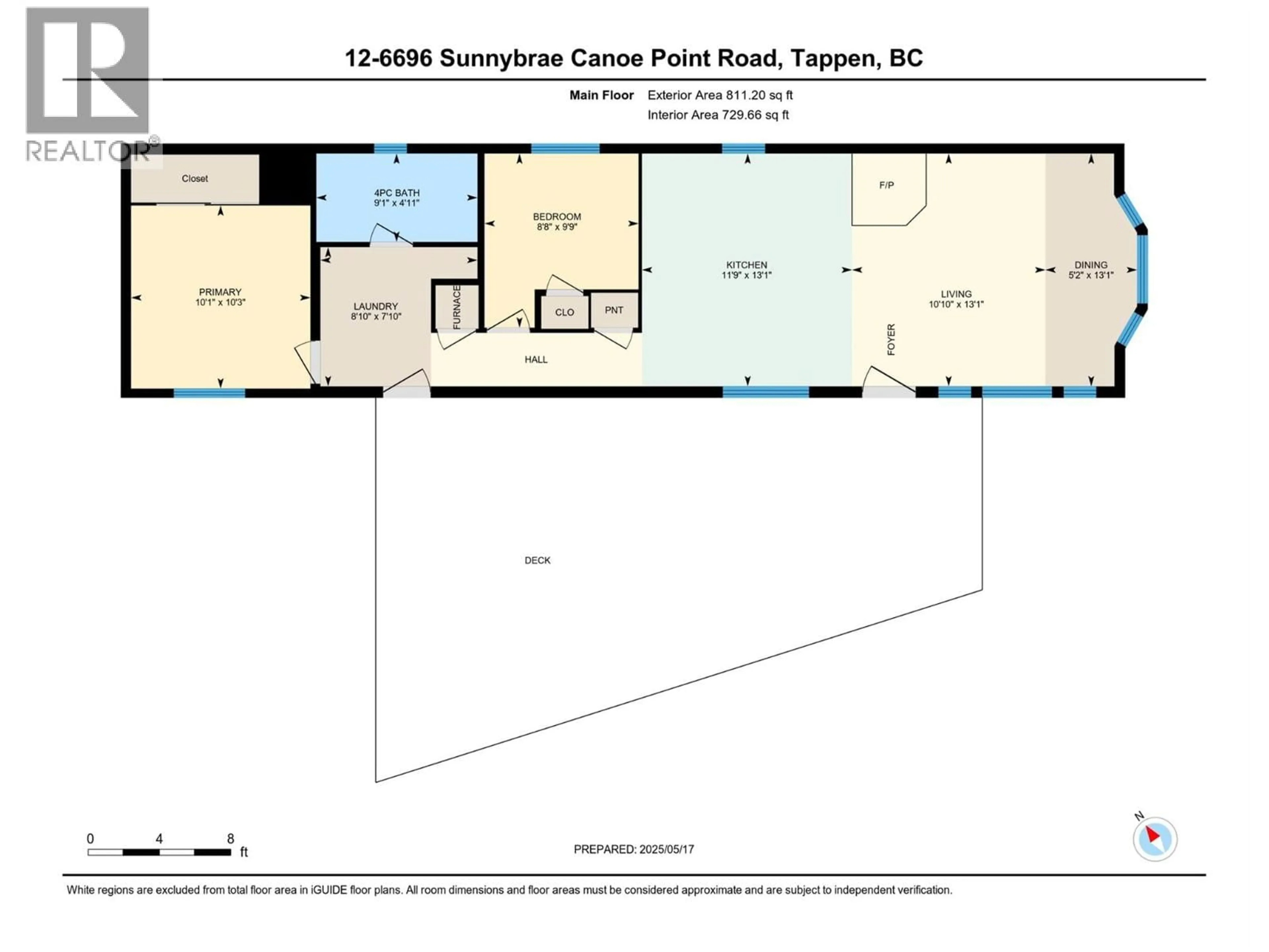 Floor plan for 12 - 6696 SUNNYBRAE CANOE POINT ROAD, Tappen British Columbia V0E2X1