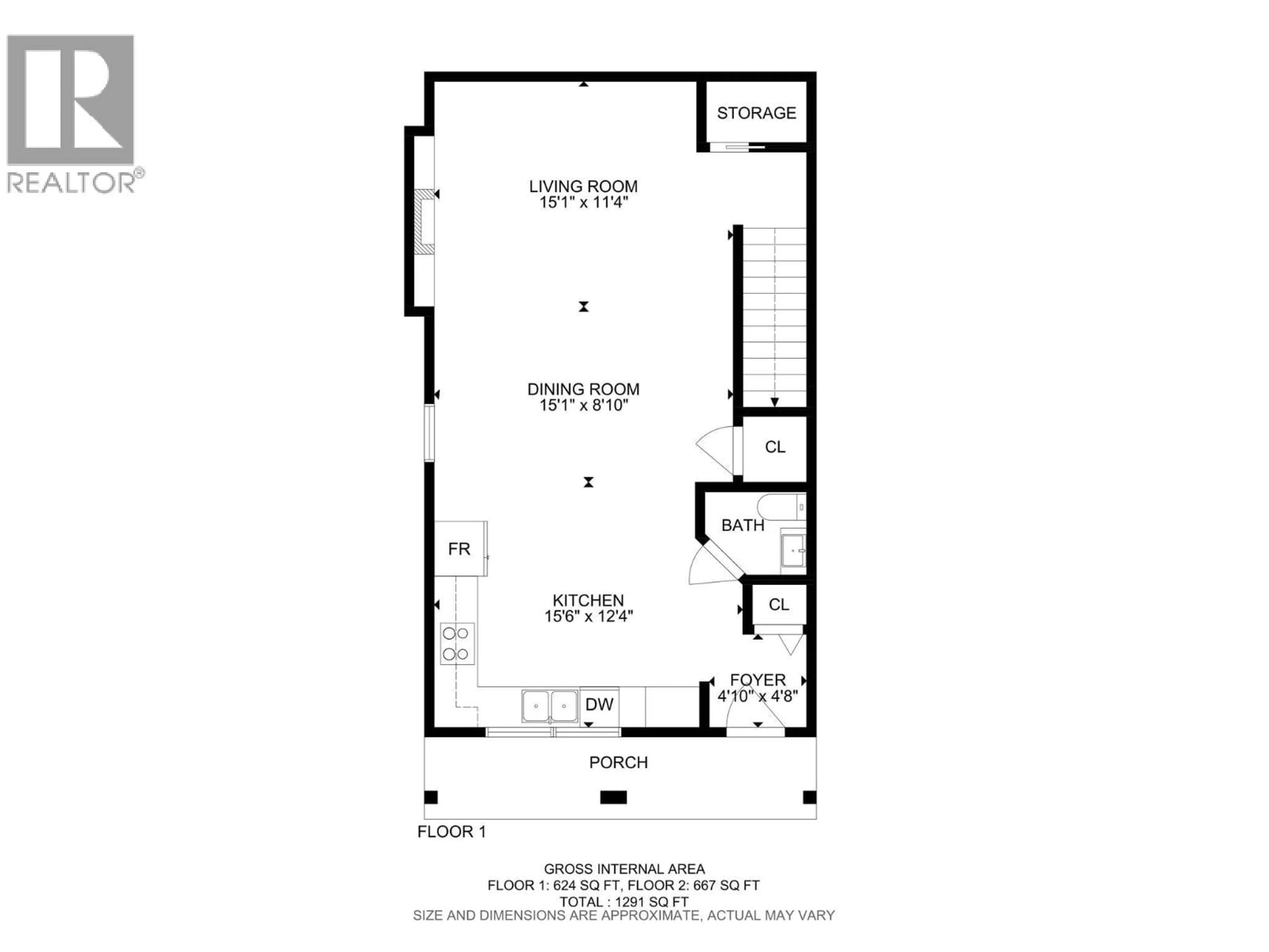 Floor plan for 1936 ETHEL STREET, Kelowna British Columbia V1Y2Z5