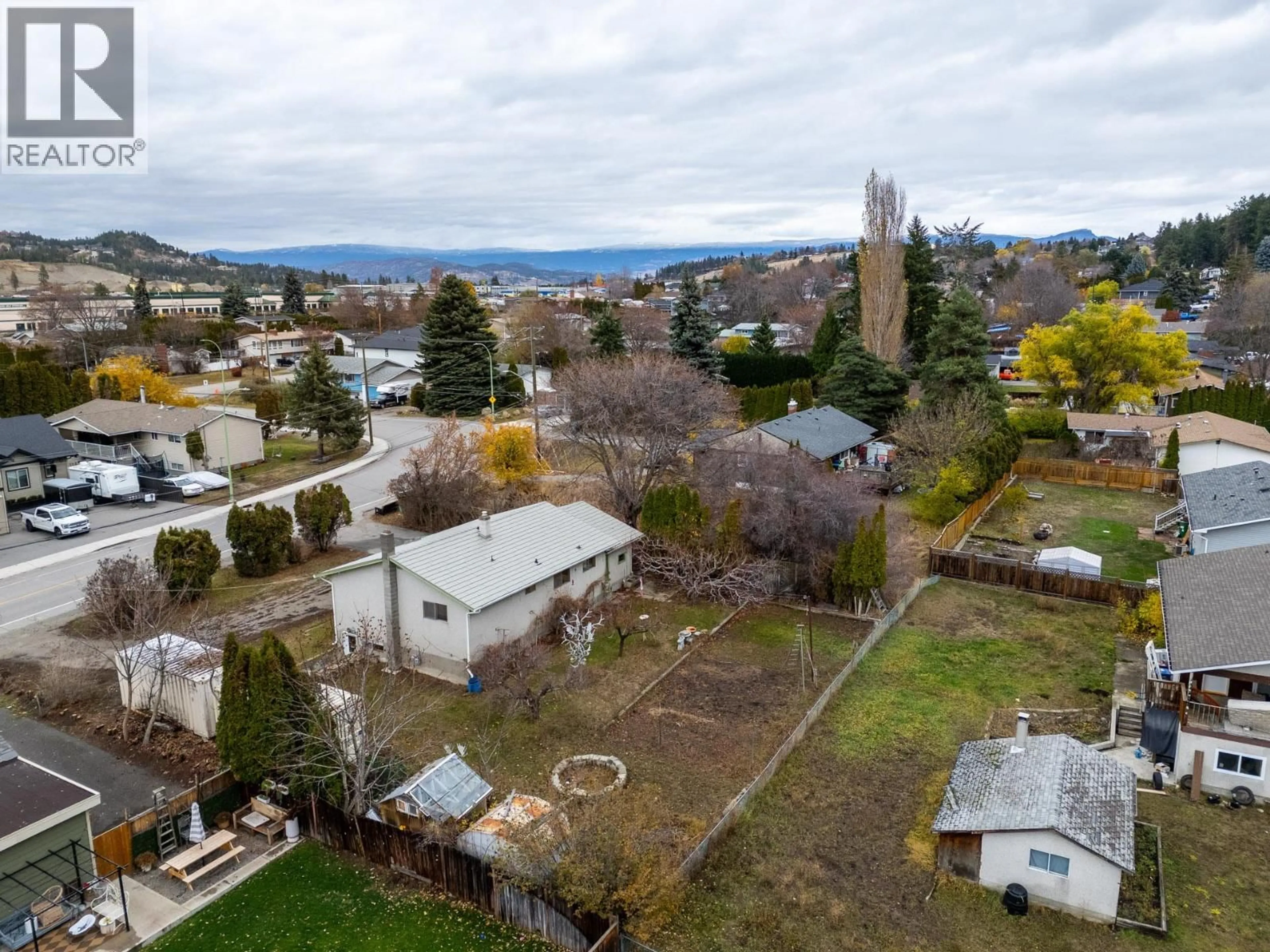 A pic from outside/outdoor area/front of a property/back of a property/a pic from drone, mountain view for 1451 ROSS ROAD, West Kelowna British Columbia V1Z1L5