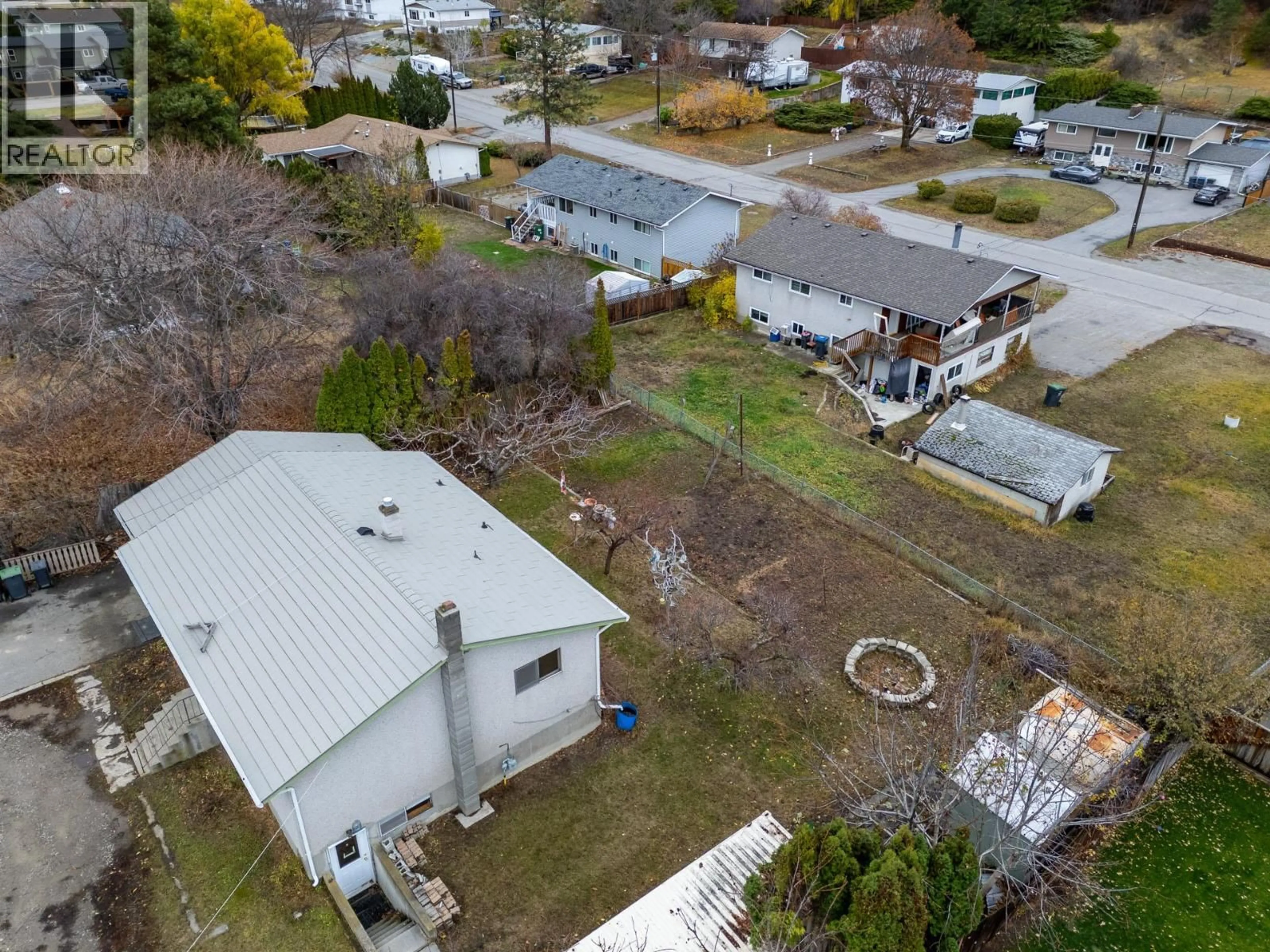 A pic from outside/outdoor area/front of a property/back of a property/a pic from drone, street for 1451 ROSS ROAD, West Kelowna British Columbia V1Z1L5
