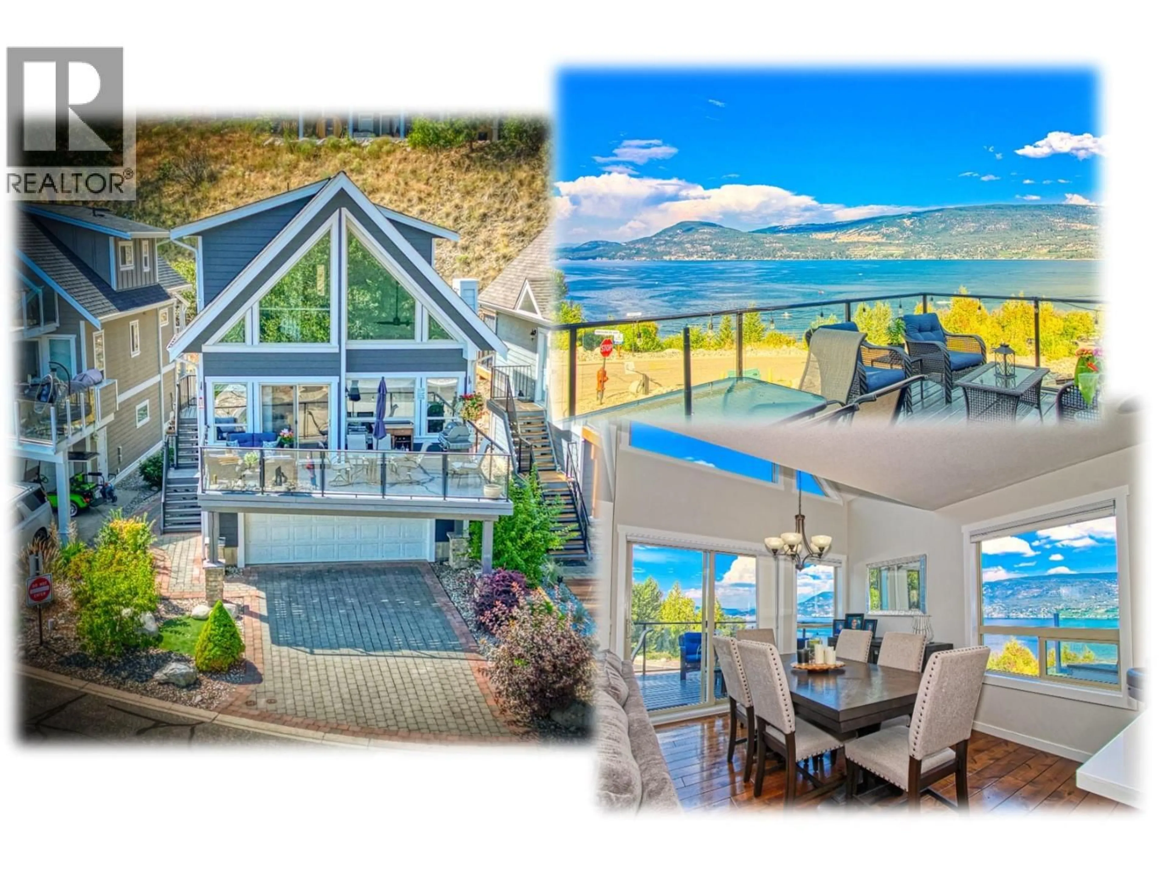 A pic from outside/outdoor area/front of a property/back of a property/a pic from drone, water/lake/river/ocean view for 24 - 6985 BARCELONA DRIVE, Kelowna British Columbia V1Z3R8