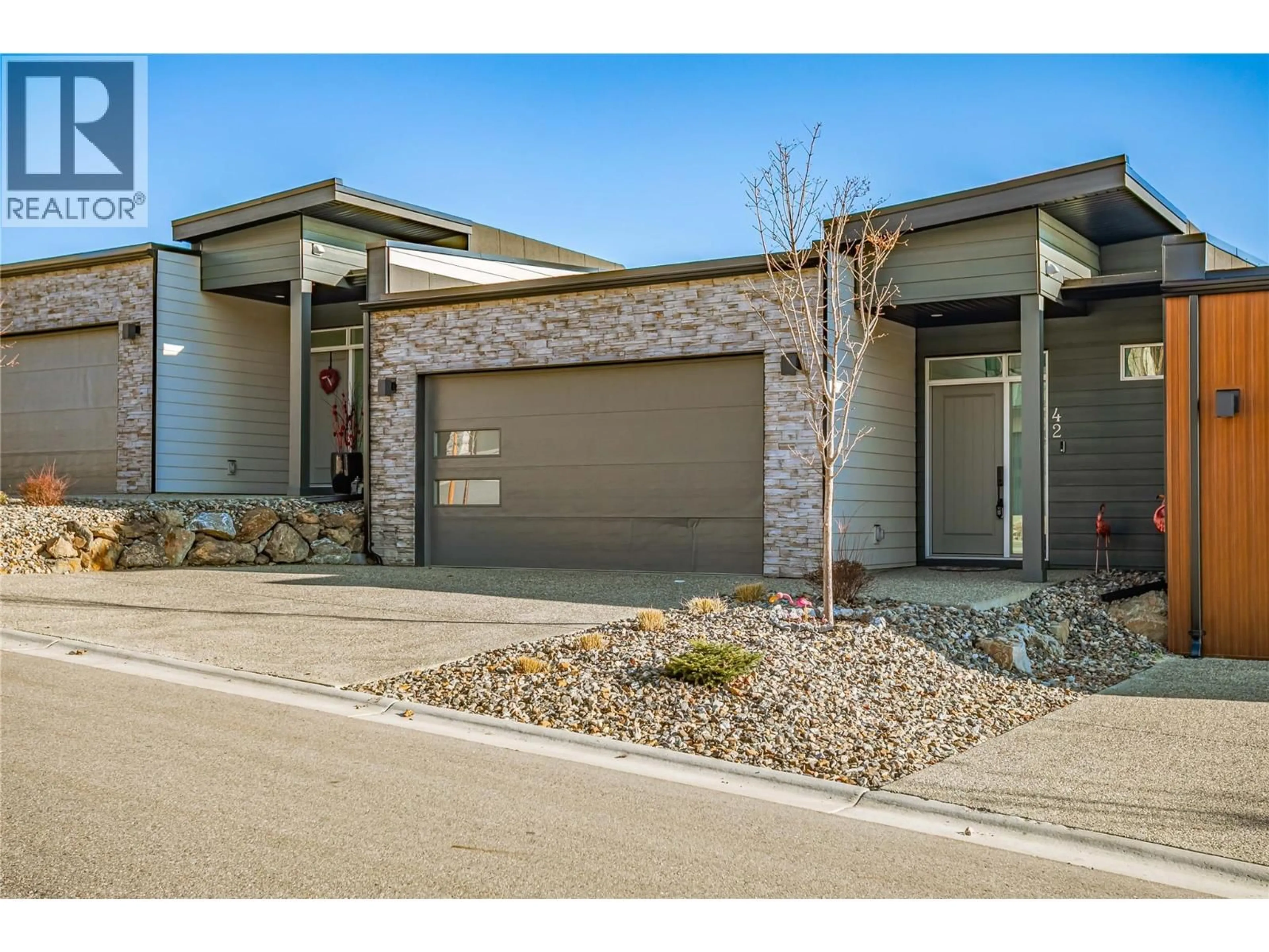 Home with brick exterior material, street for 42 - 7735 OKANAGAN HILLS BOULEVARD, Vernon British Columbia V1H0A7