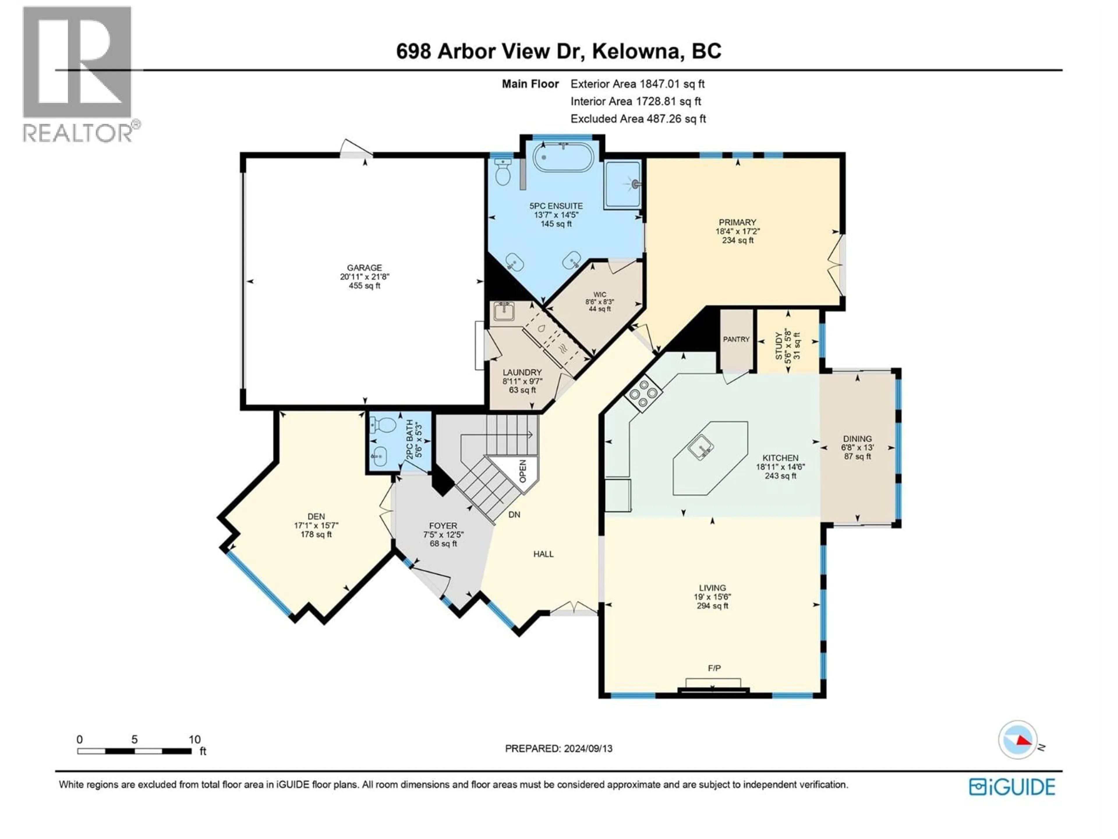 Floor plan for 698 ARBOR VIEW DRIVE, Kelowna British Columbia V1W4Z5