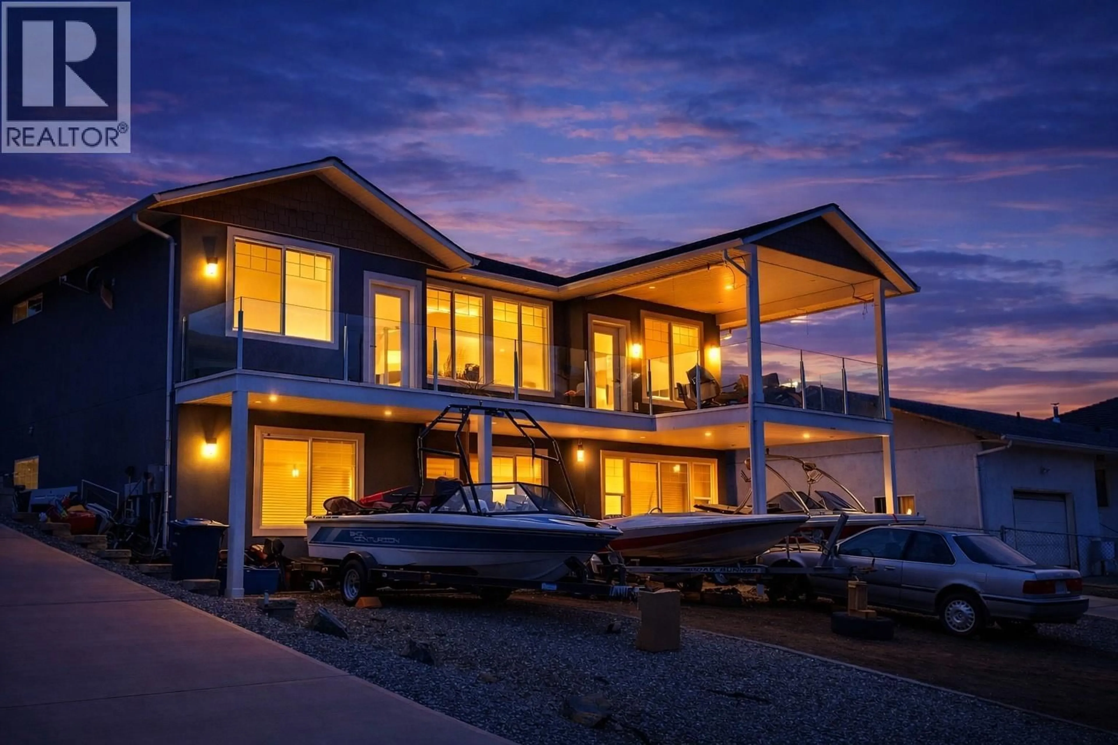 Home with vinyl exterior material, water/lake/river/ocean view for 4026 OLEANDER DRIVE, Osoyoos British Columbia V0H1V1