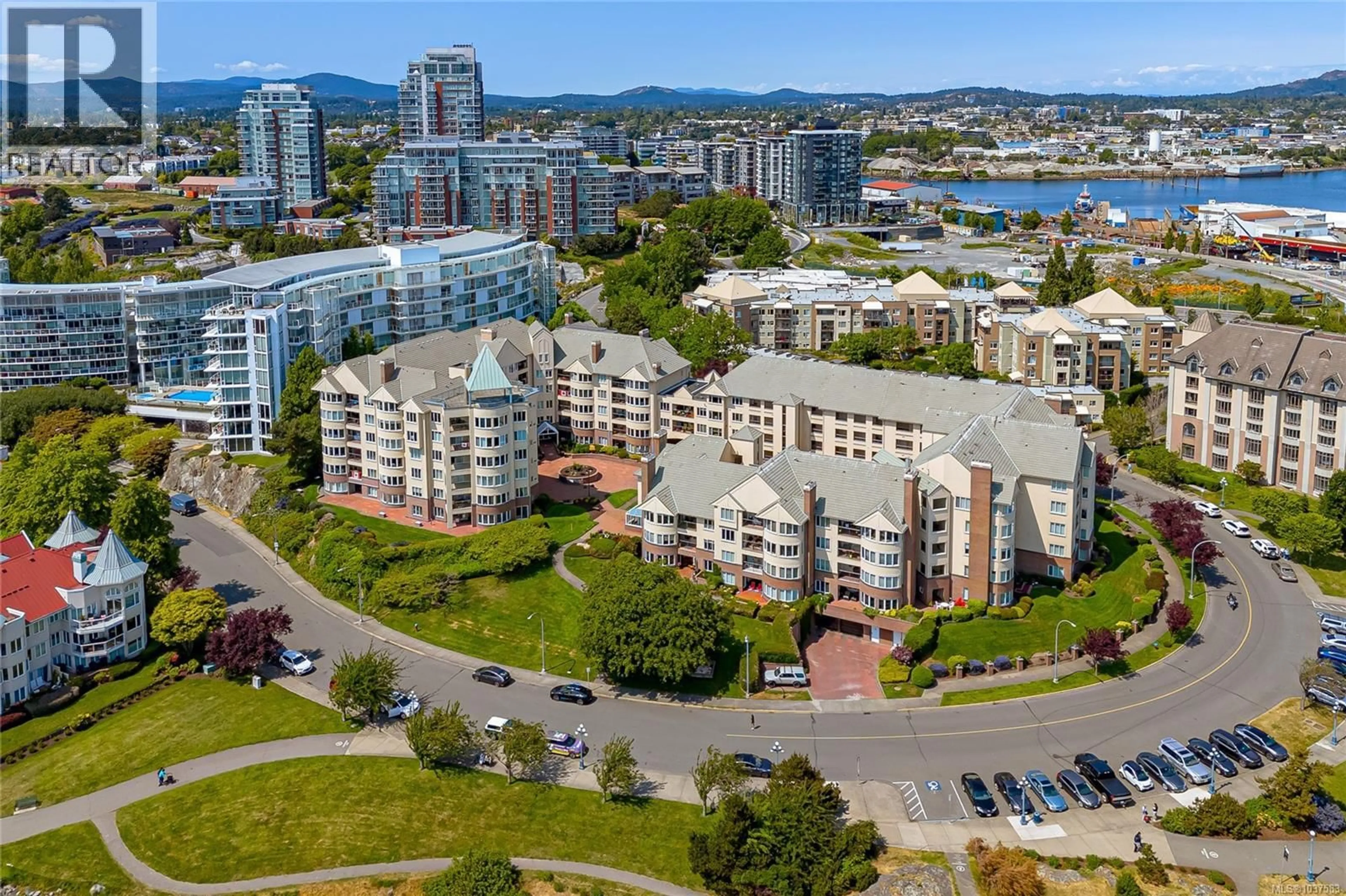 A pic from outside/outdoor area/front of a property/back of a property/a pic from drone, city buildings view from balcony for 109 - 50 SONGHEES ROAD, Victoria British Columbia V9A7J4