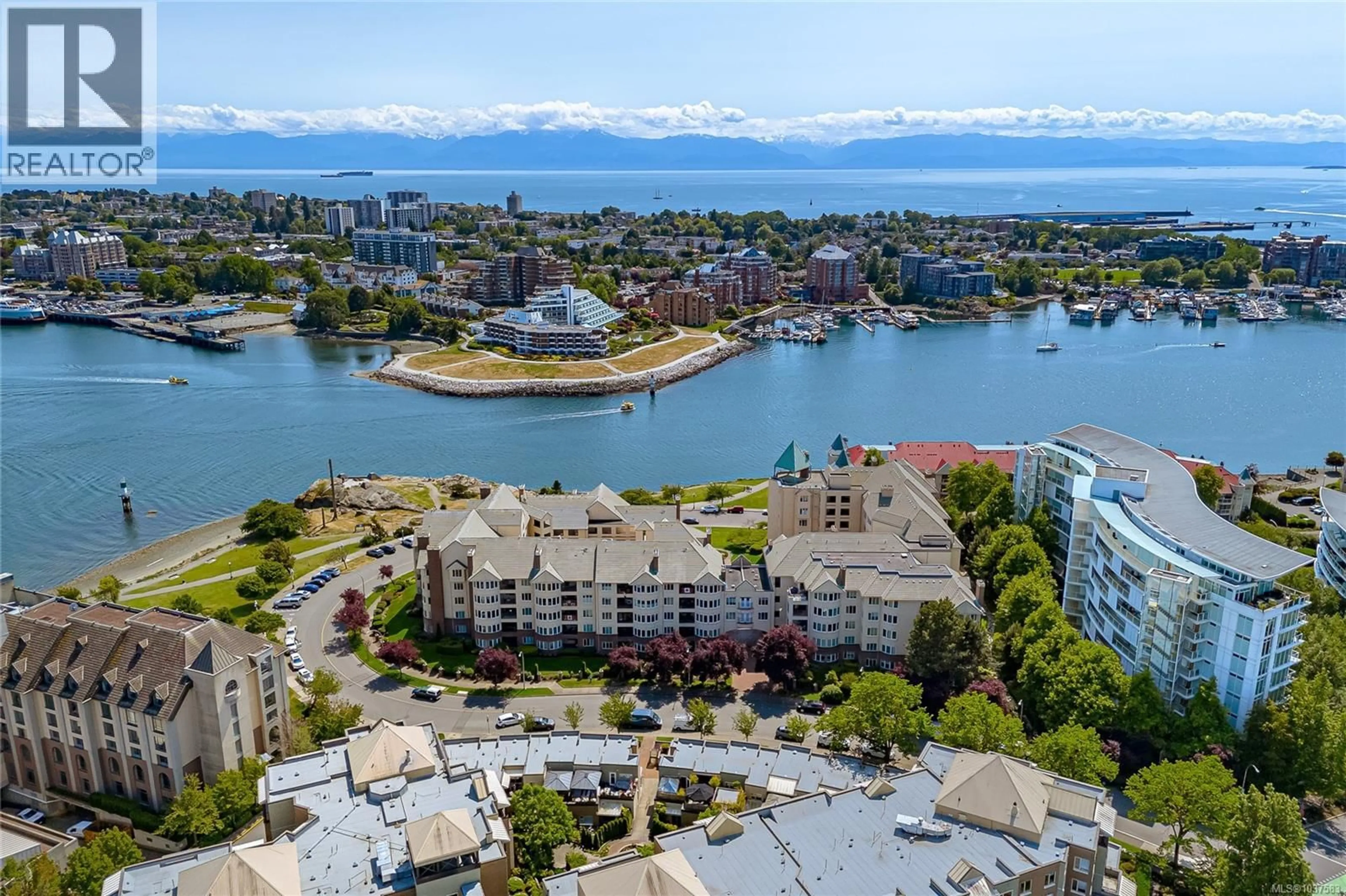 A pic from outside/outdoor area/front of a property/back of a property/a pic from drone, water/lake/river/ocean view for 109 - 50 SONGHEES ROAD, Victoria British Columbia V9A7J4
