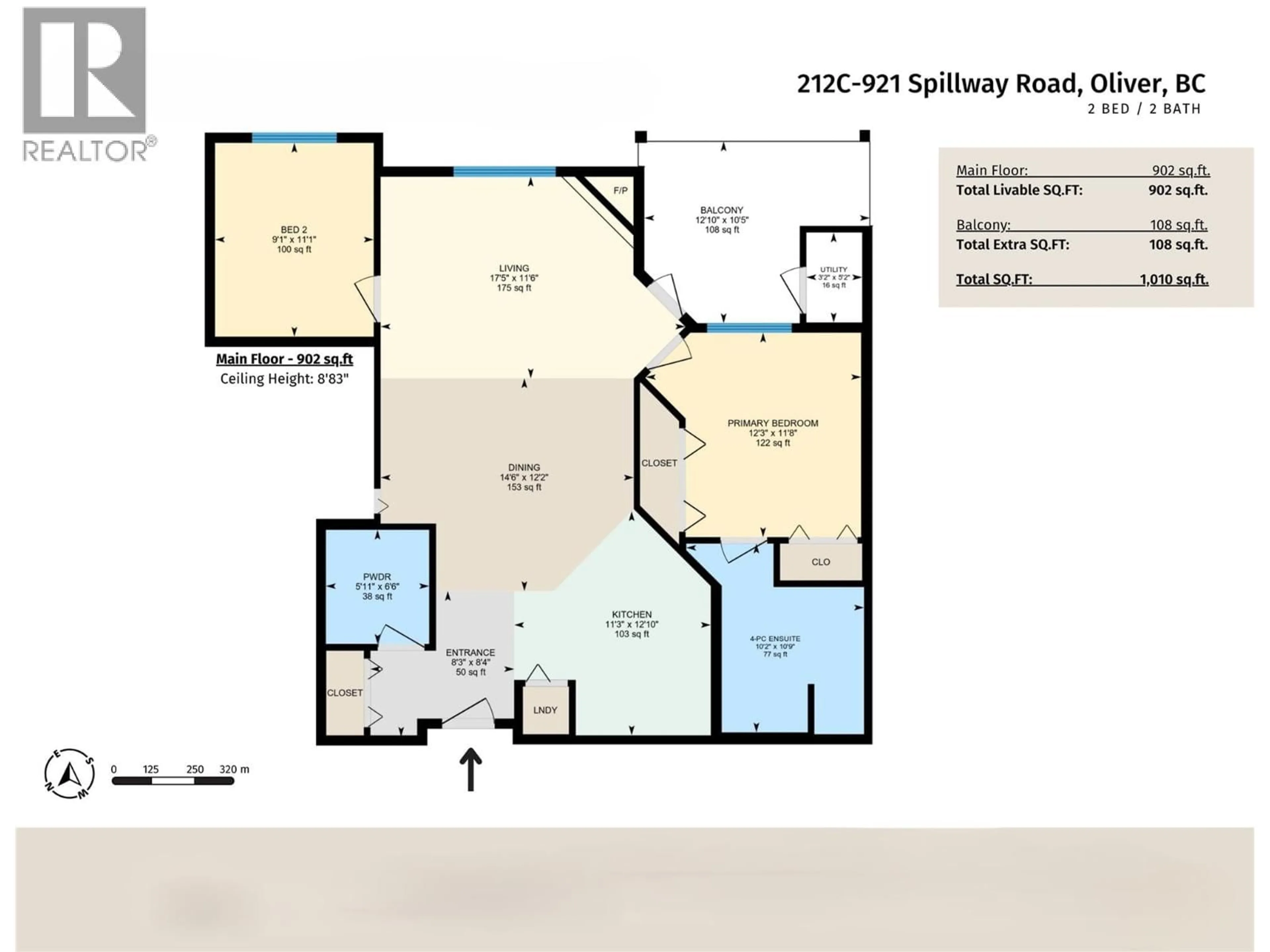Floor plan for 212C - 921 SPILLWAY ROAD, Oliver British Columbia V0H1T8