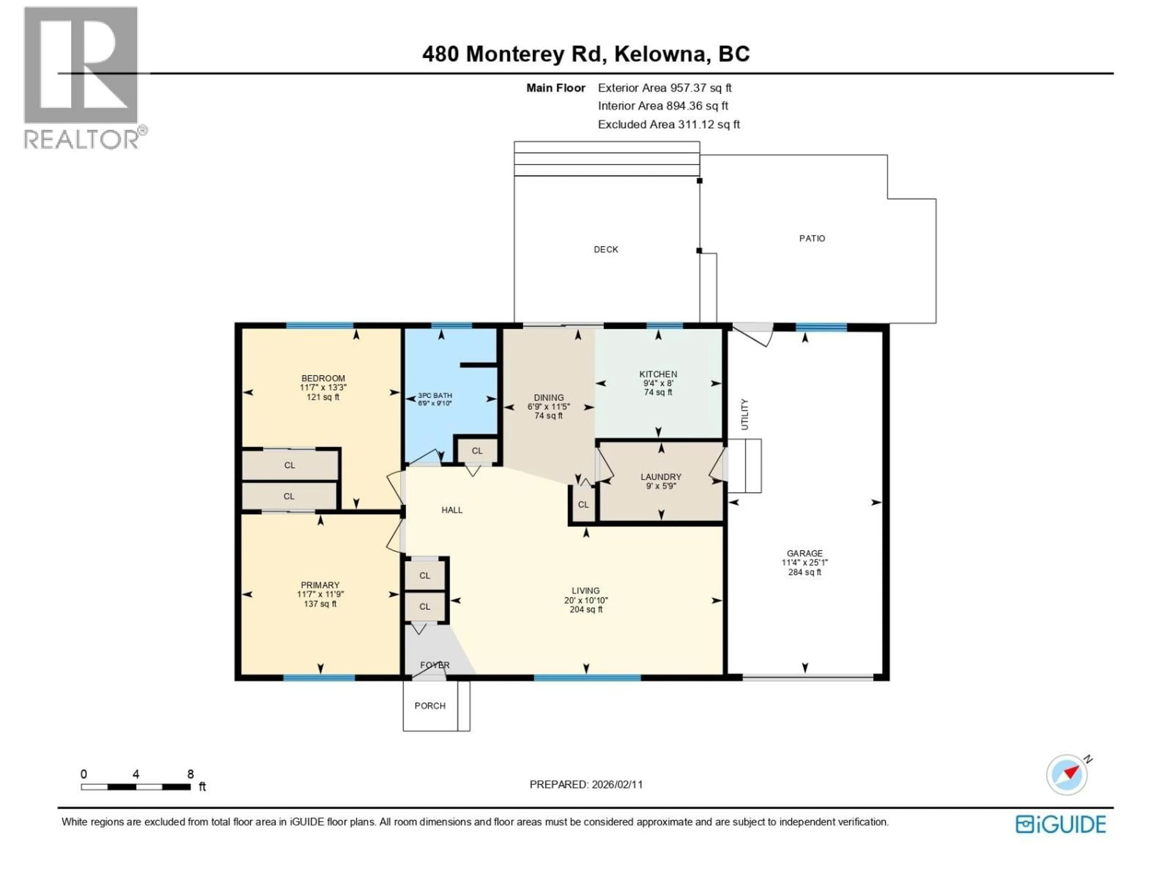 Floor plan for 480 MONTEREY ROAD, Kelowna British Columbia V1X1A2