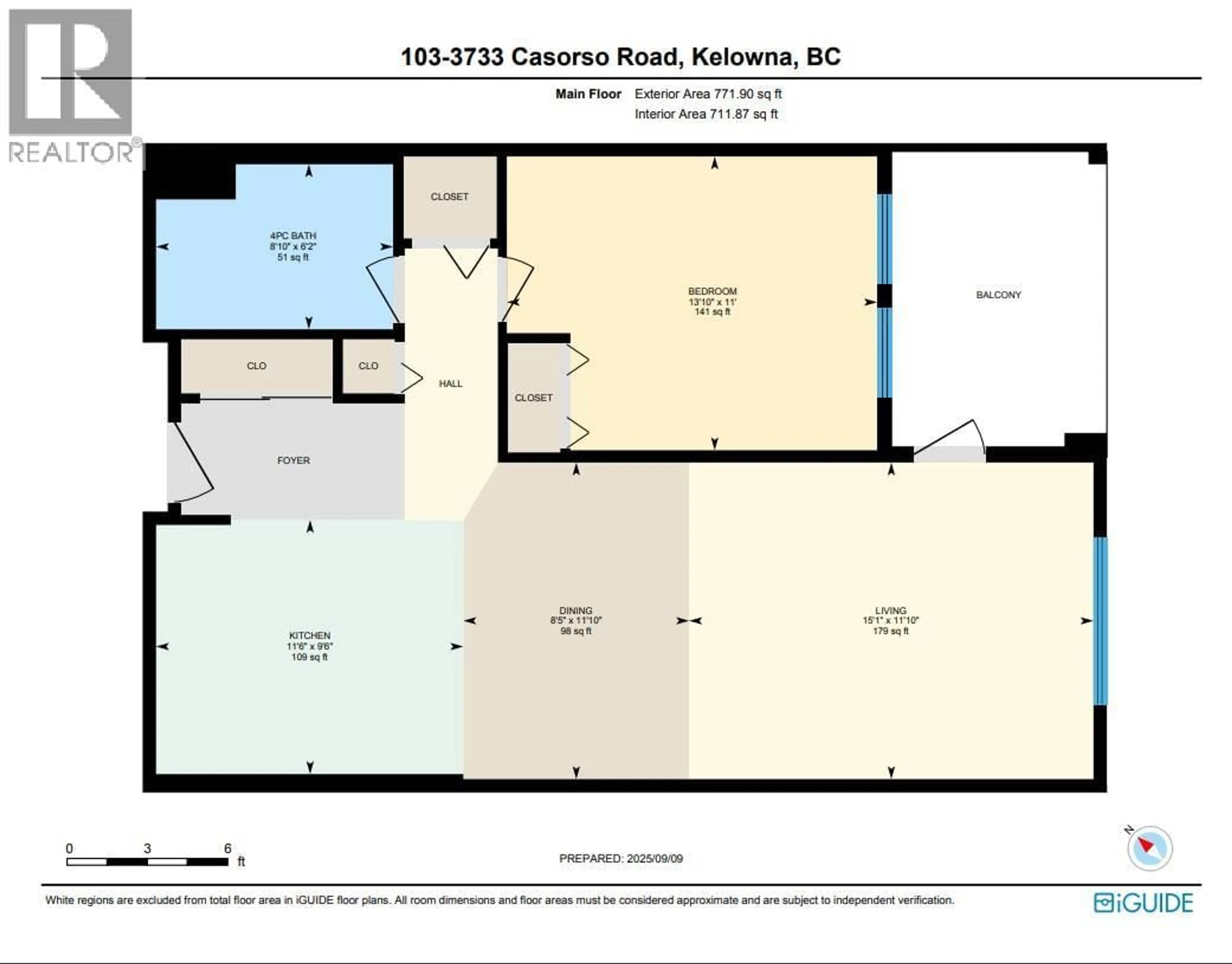 Floor plan for 103 - 3733 CASORSO ROAD, Kelowna British Columbia V1W5E3