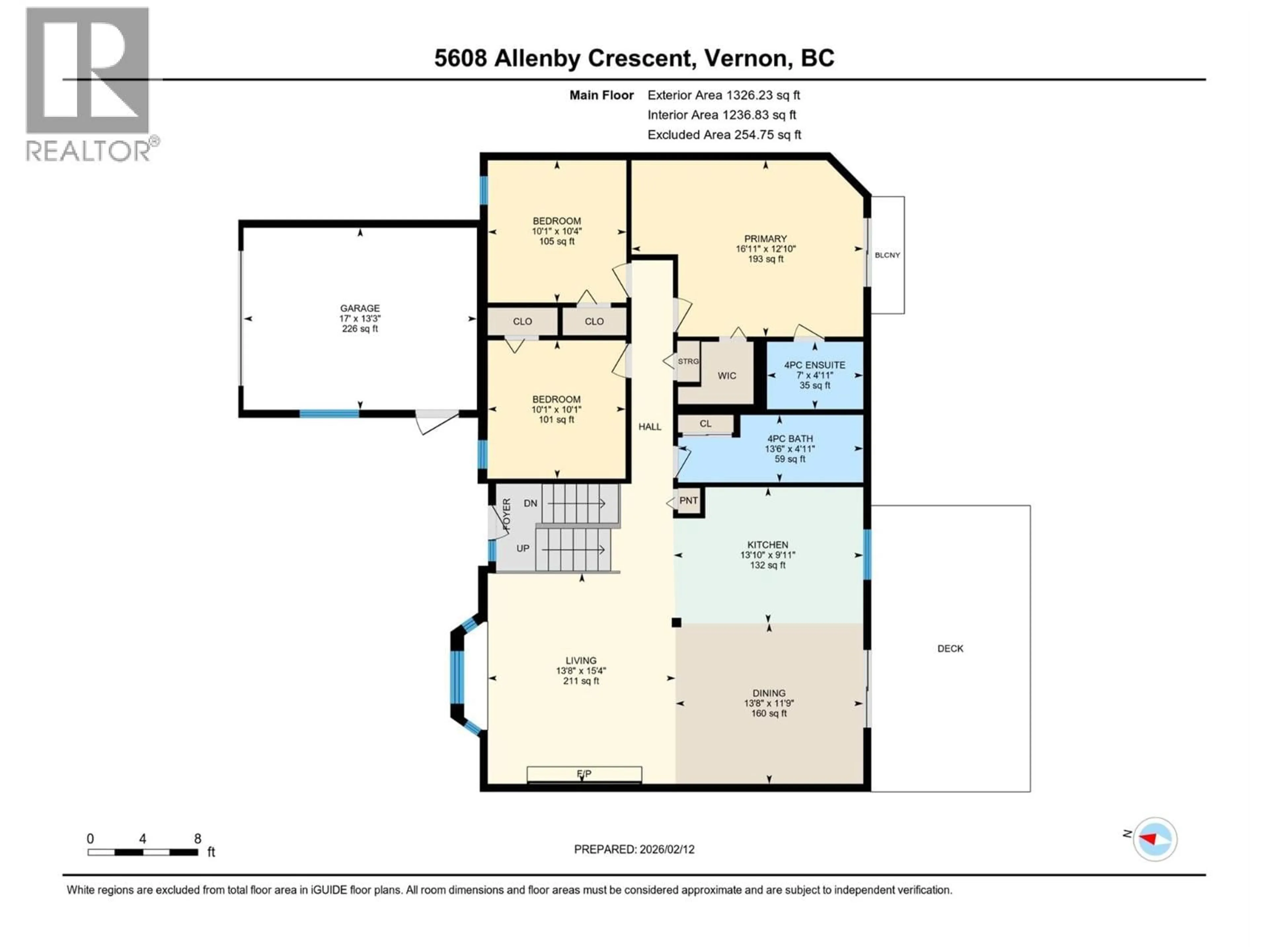 Floor plan for 5608 ALLENBY CRESCENT, Vernon British Columbia V1T8P8