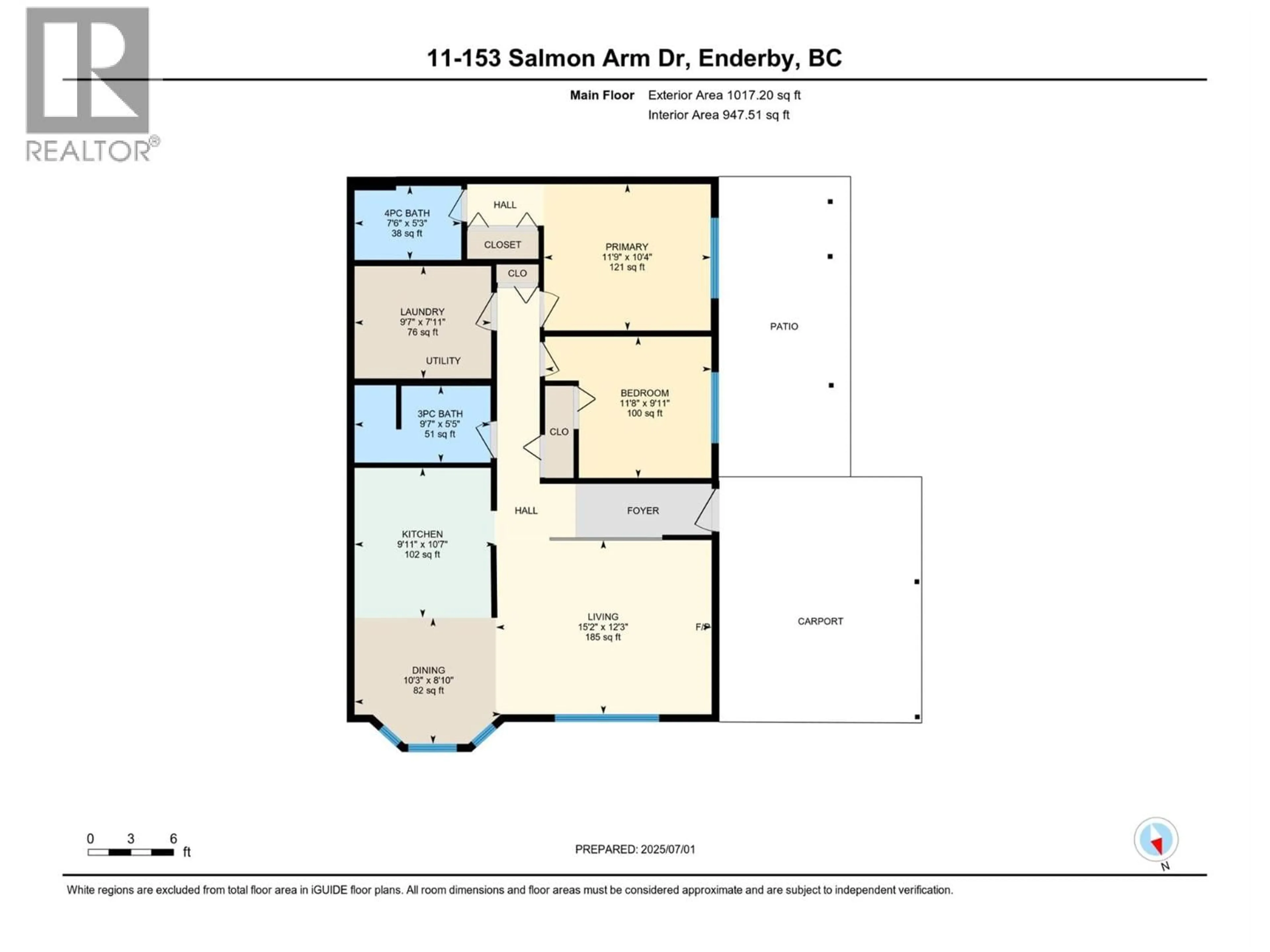 Floor plan for 11 - 153 SALMON ARM DRIVE, Enderby British Columbia V4Y6A1