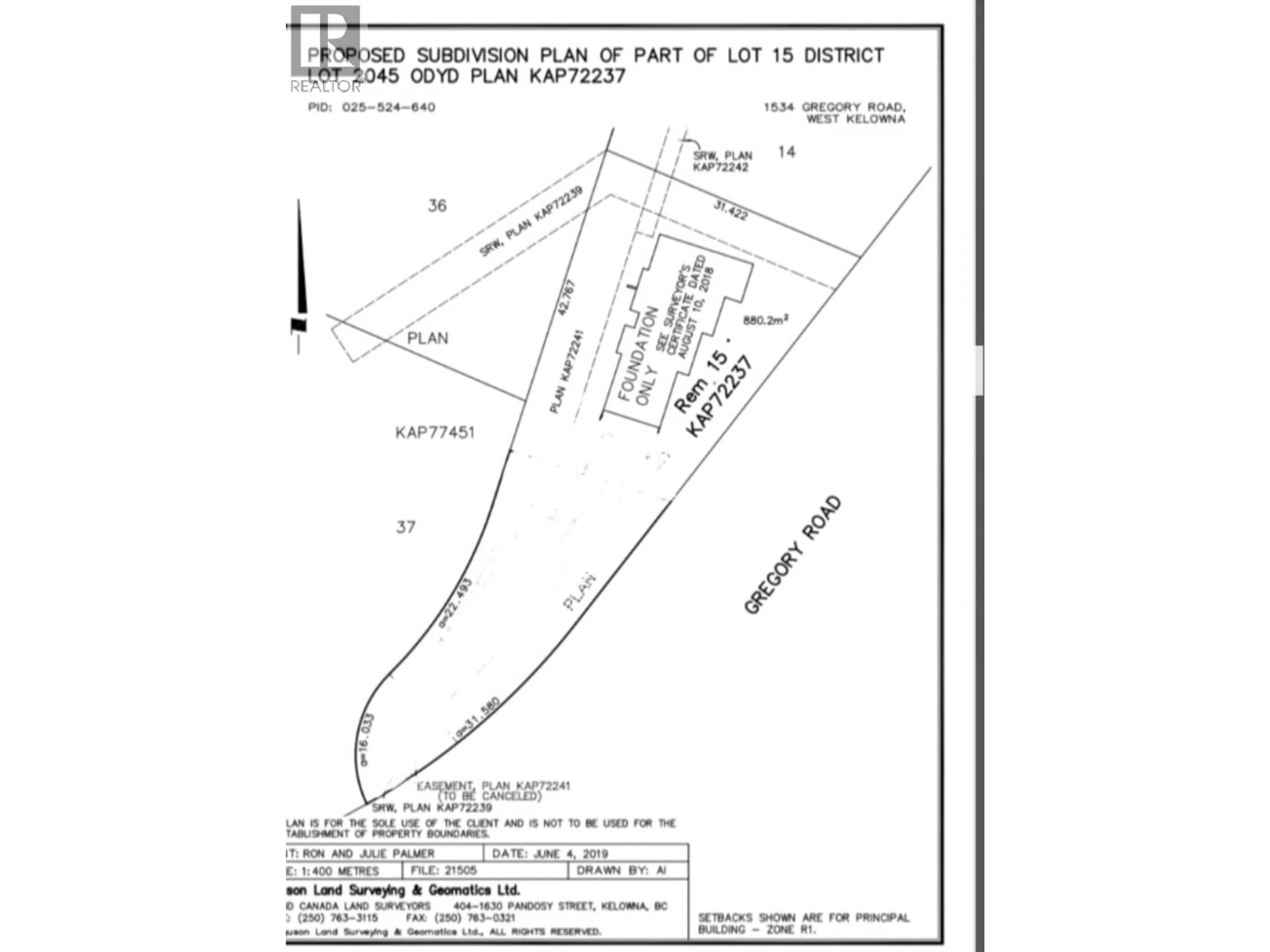 Floor plan for 1534 GREGORY ROAD, West Kelowna British Columbia V4T2V7