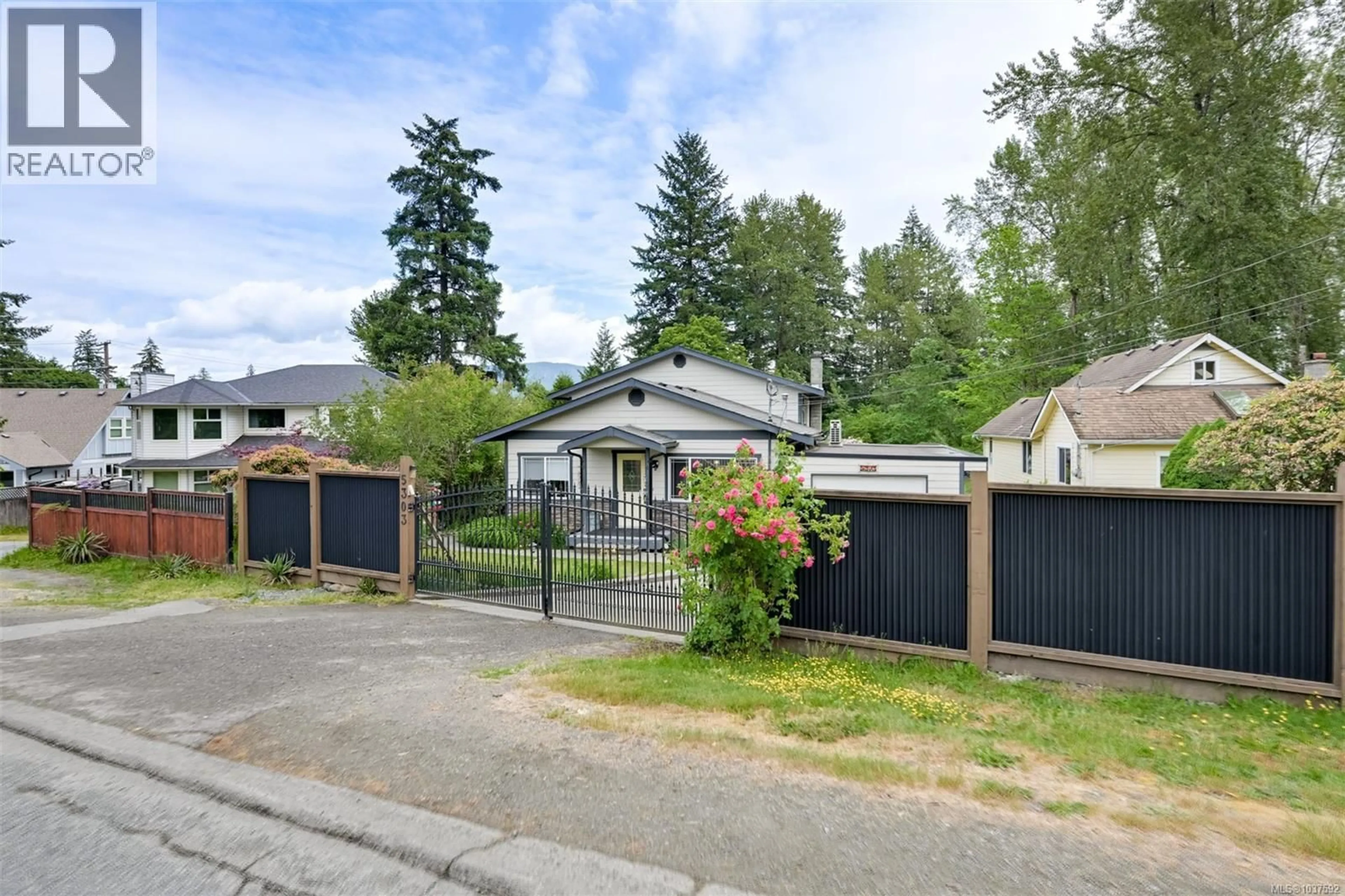 A pic from outside/outdoor area/front of a property/back of a property/a pic from drone, street for 5303 KOKSILAH ROAD, Duncan British Columbia V9L6V3