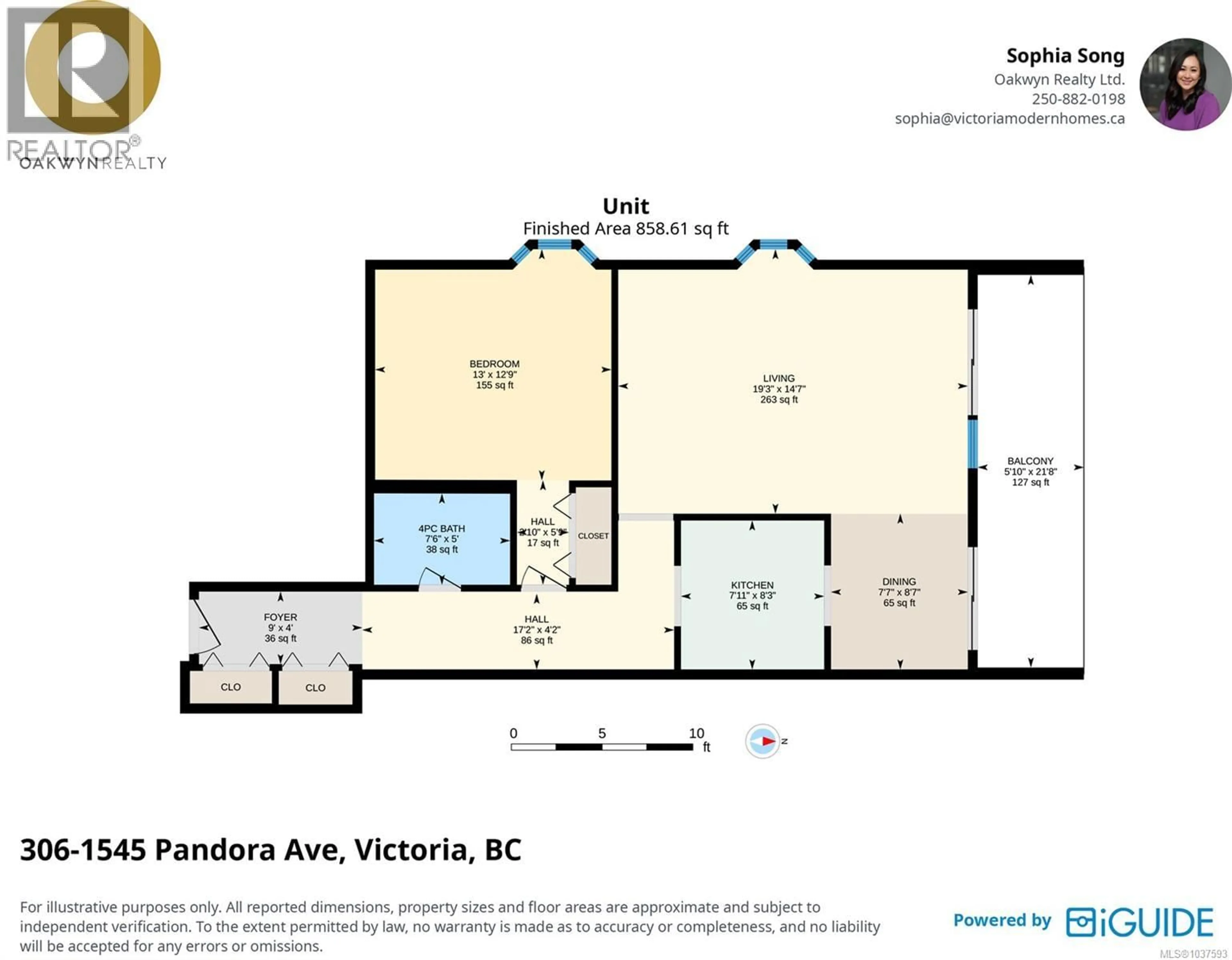 Floor plan for 306 - 1545 PANDORA AVENUE, Victoria British Columbia V8R6R1