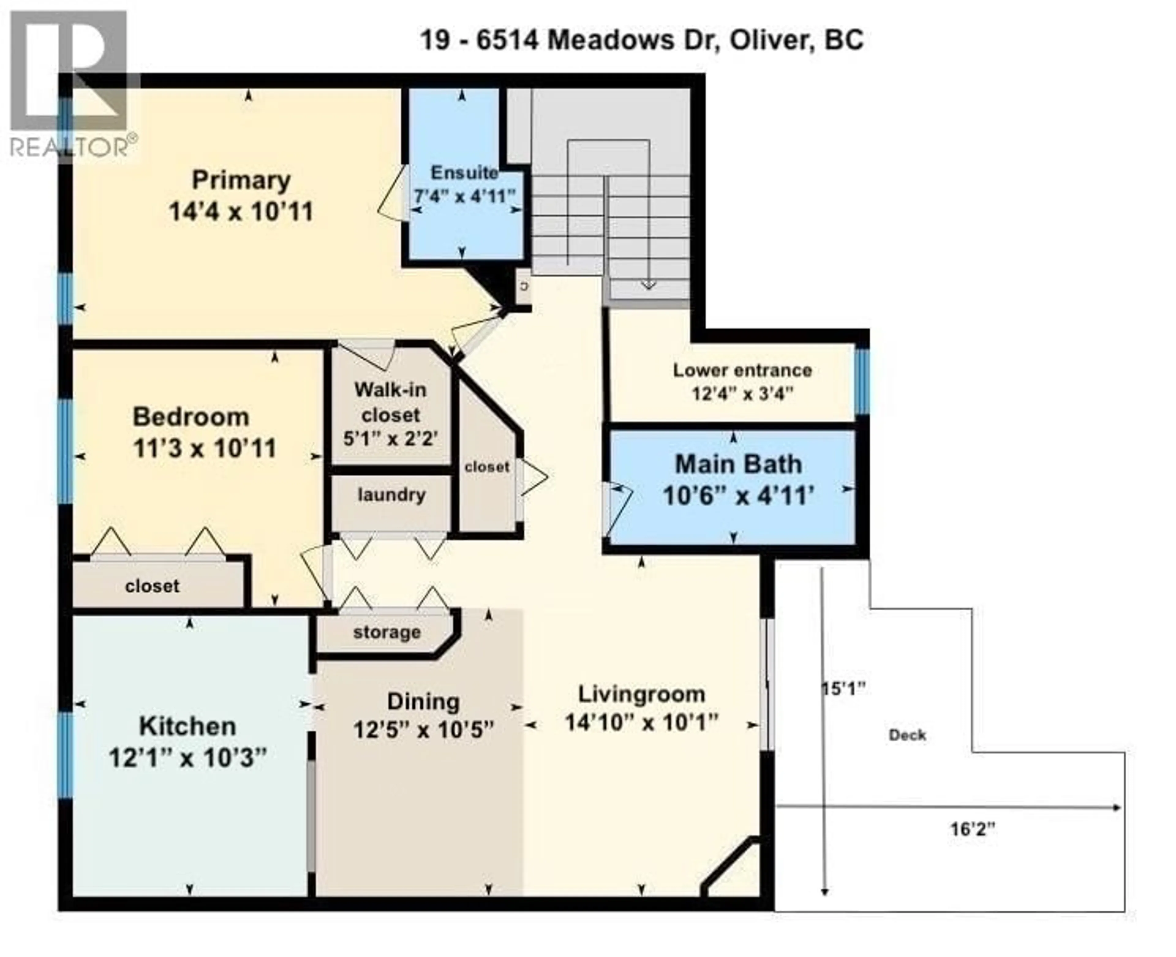 Floor plan for 19 - 6514 MEADOWS DRIVE, Oliver British Columbia V0H1T3