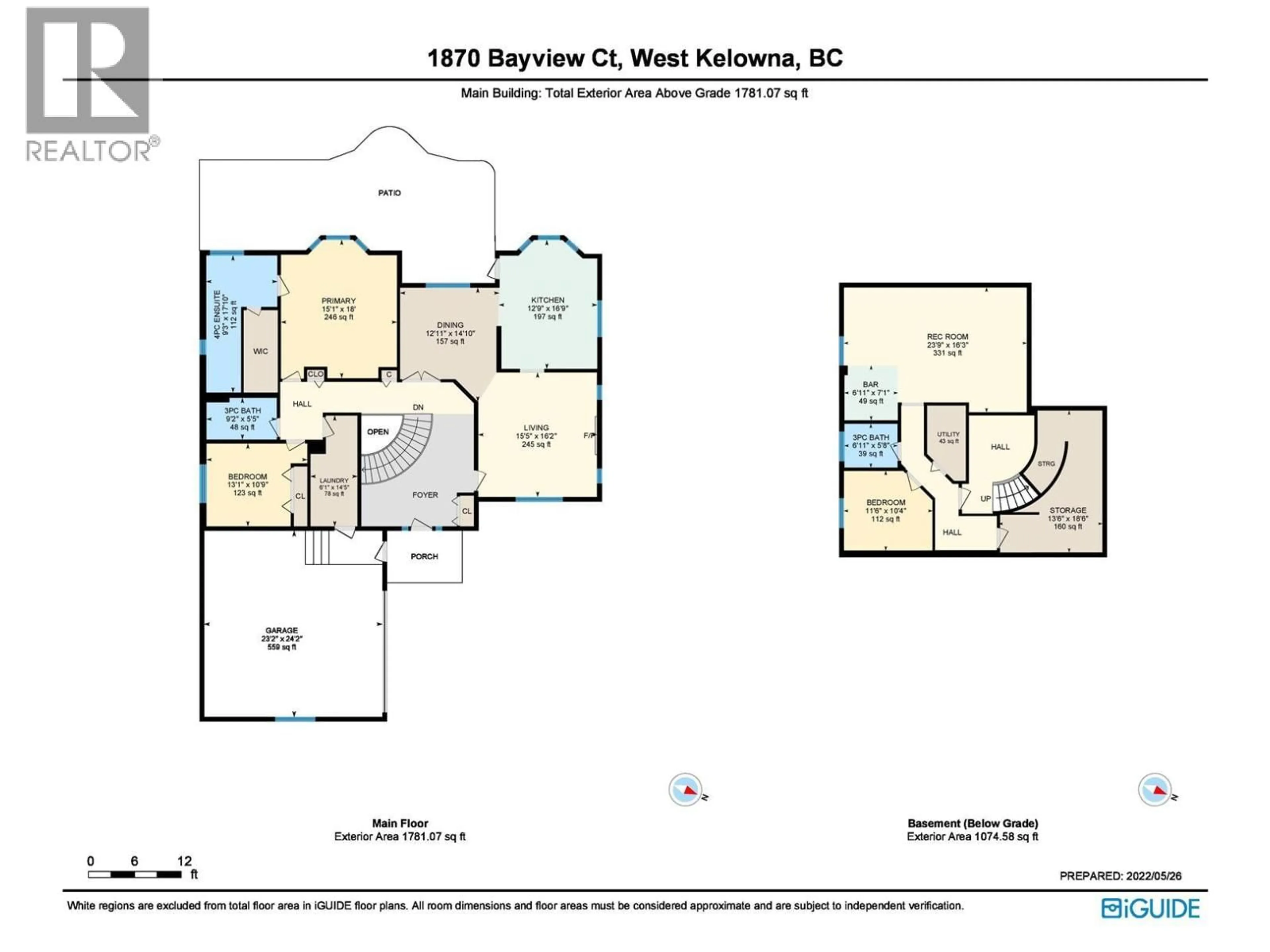 Floor plan for 1870 BAYVIEW COURT, West Kelowna British Columbia V1Z3M3