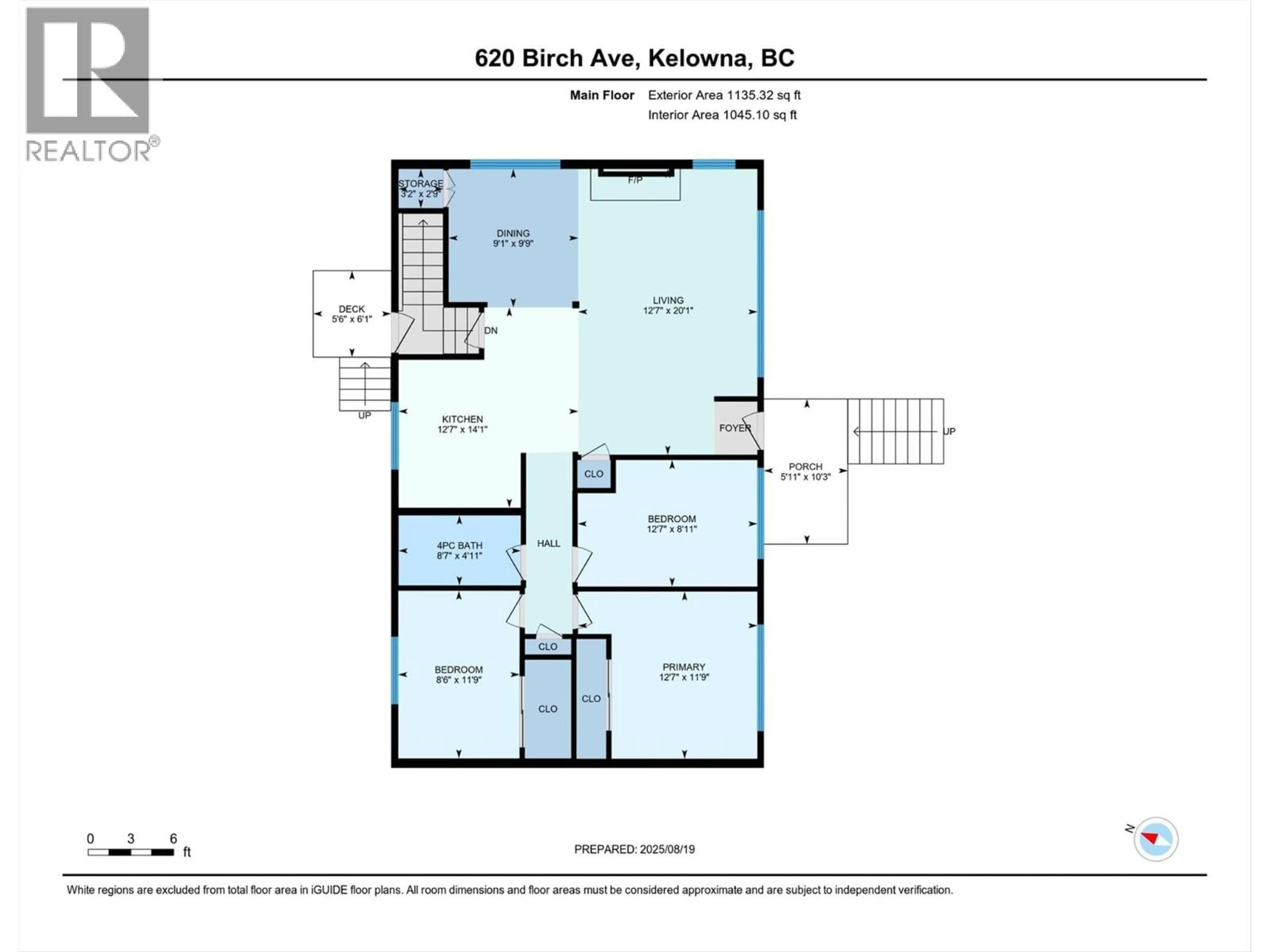 Floor plan for 620 - 622 BIRCH AVENUE, Kelowna British Columbia V1Y5H1