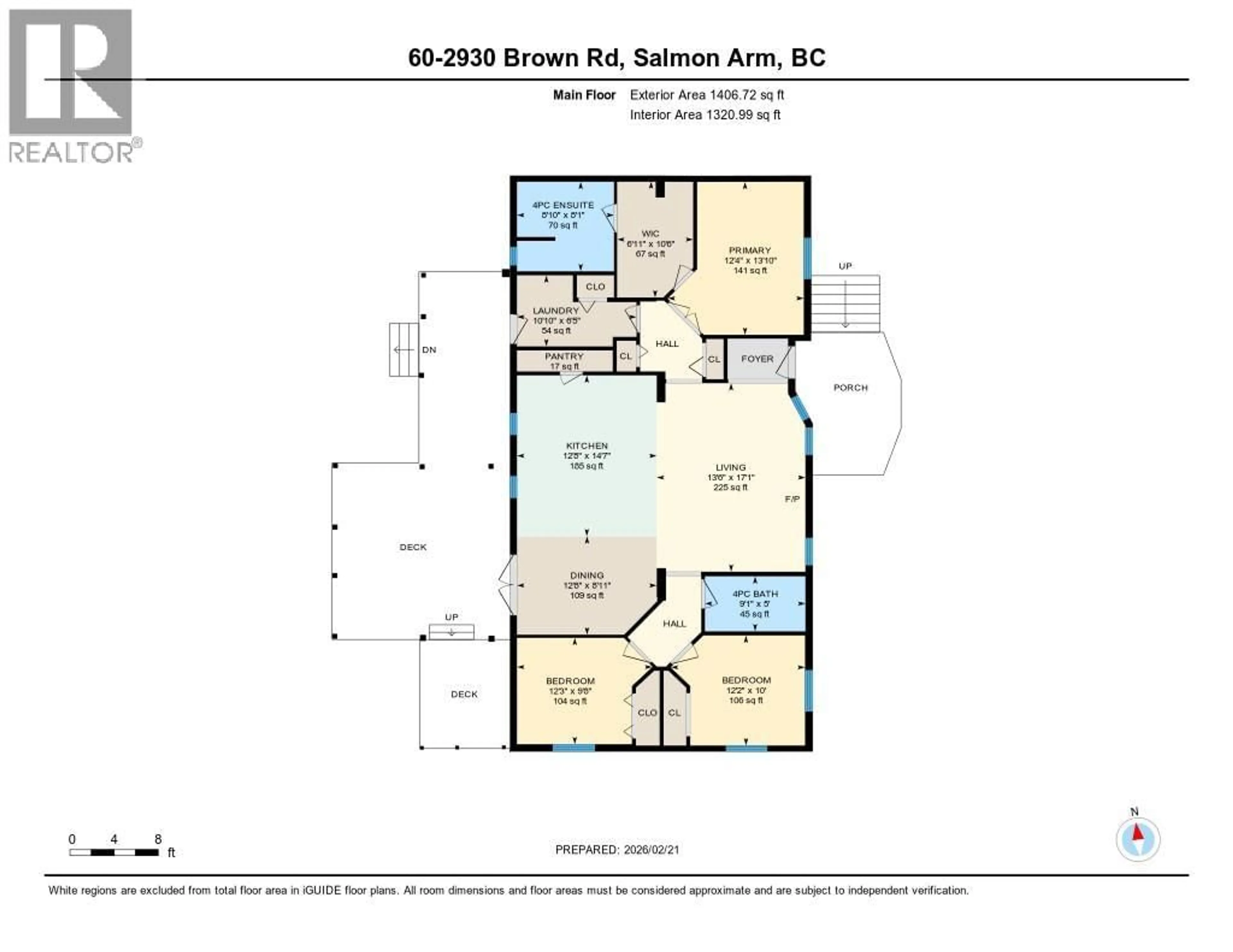 Floor plan for 60 - 2930 BROWN ROAD, Salmon Arm British Columbia V1E3K3
