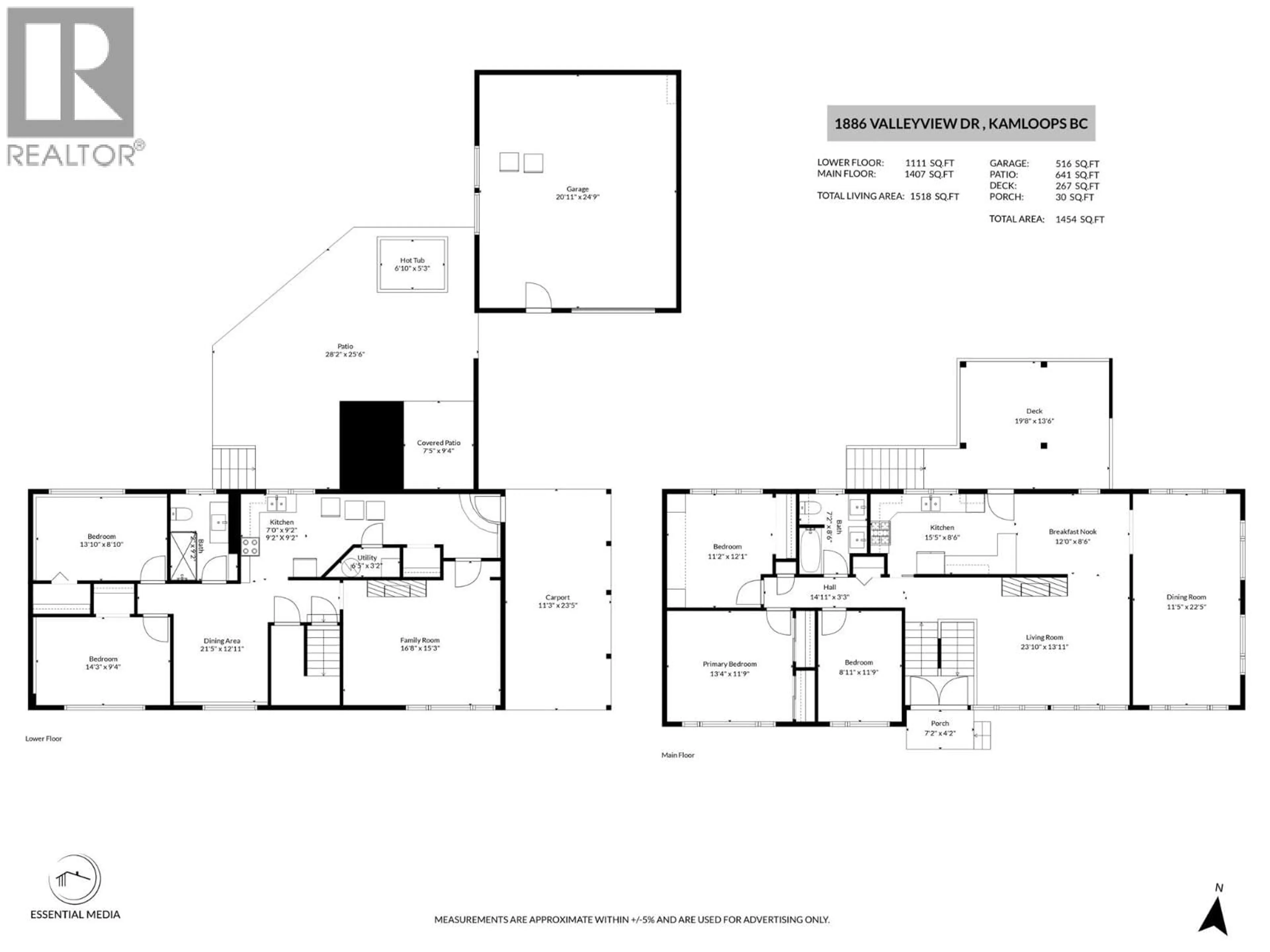 Floor plan for 1886 VALLEYVIEW DRIVE, Kamloops British Columbia V2C4B9