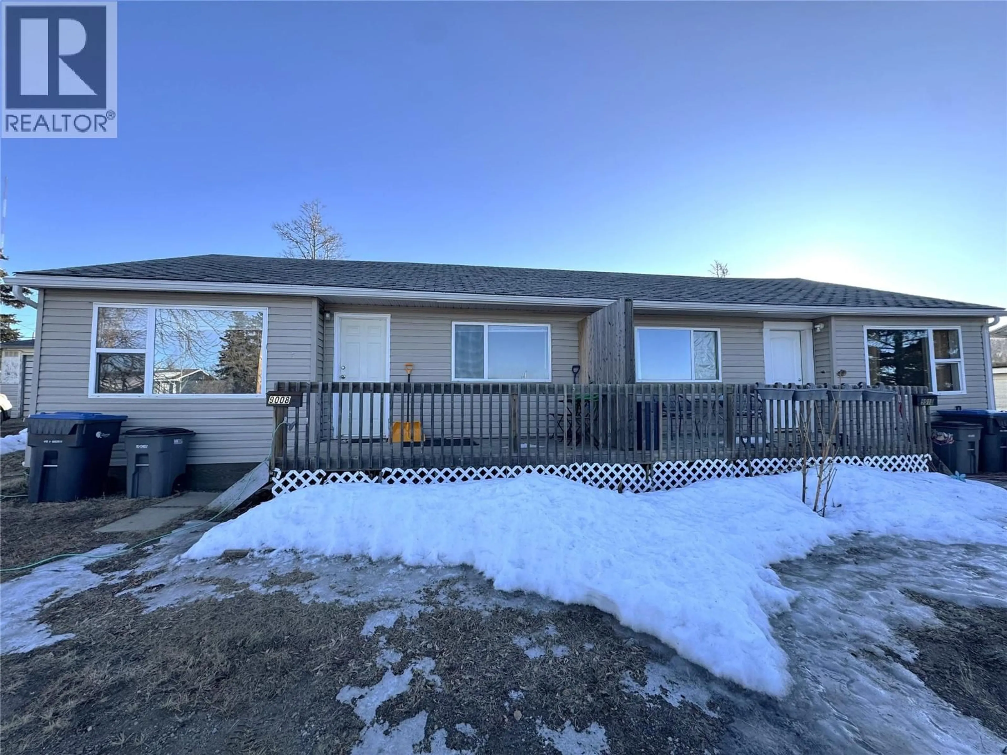 A pic from outside/outdoor area/front of a property/back of a property/a pic from drone, building for 9008/9010 8 STREET, Dawson Creek British Columbia V1G3N2