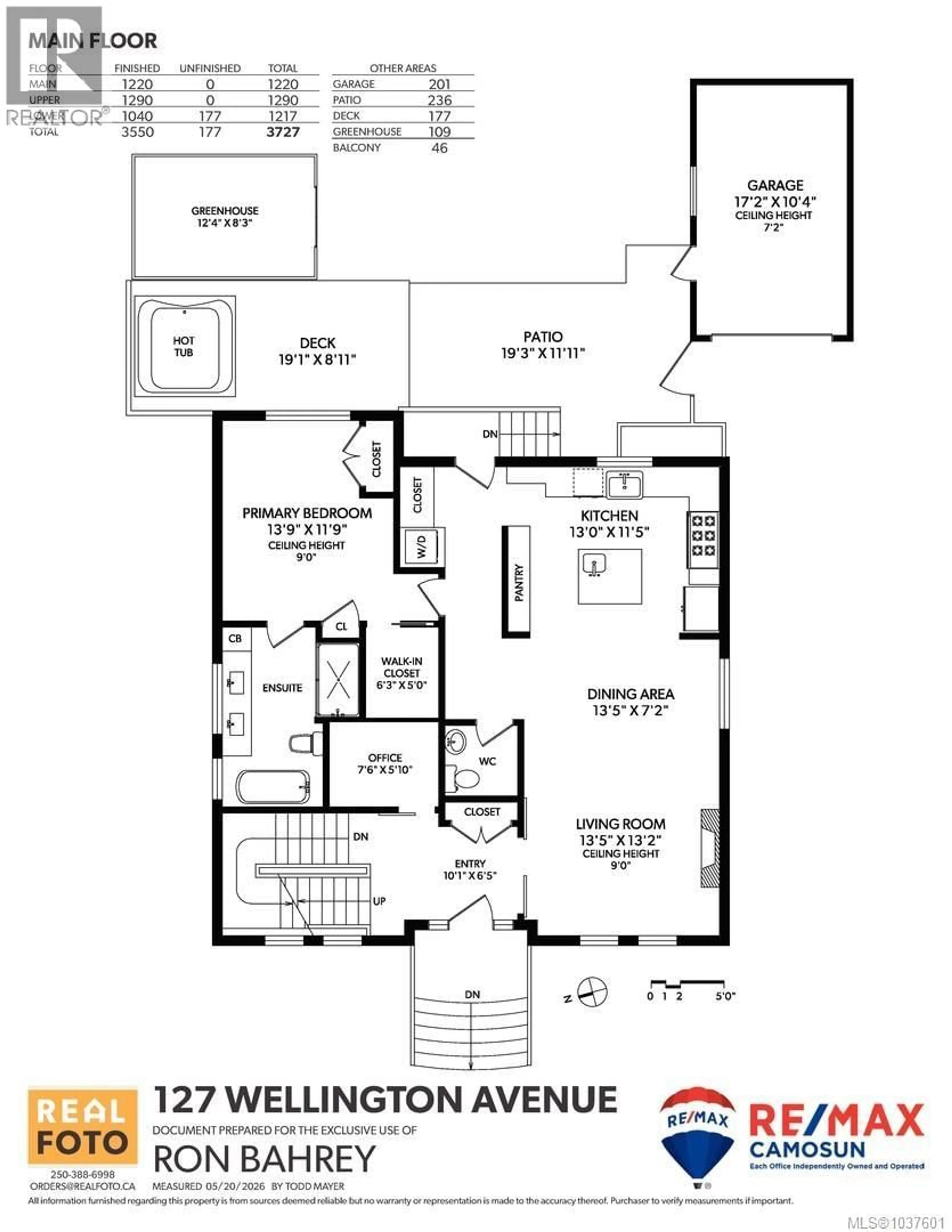 Floor plan for 127 WELLINGTON AVENUE, Victoria British Columbia V8V4H8