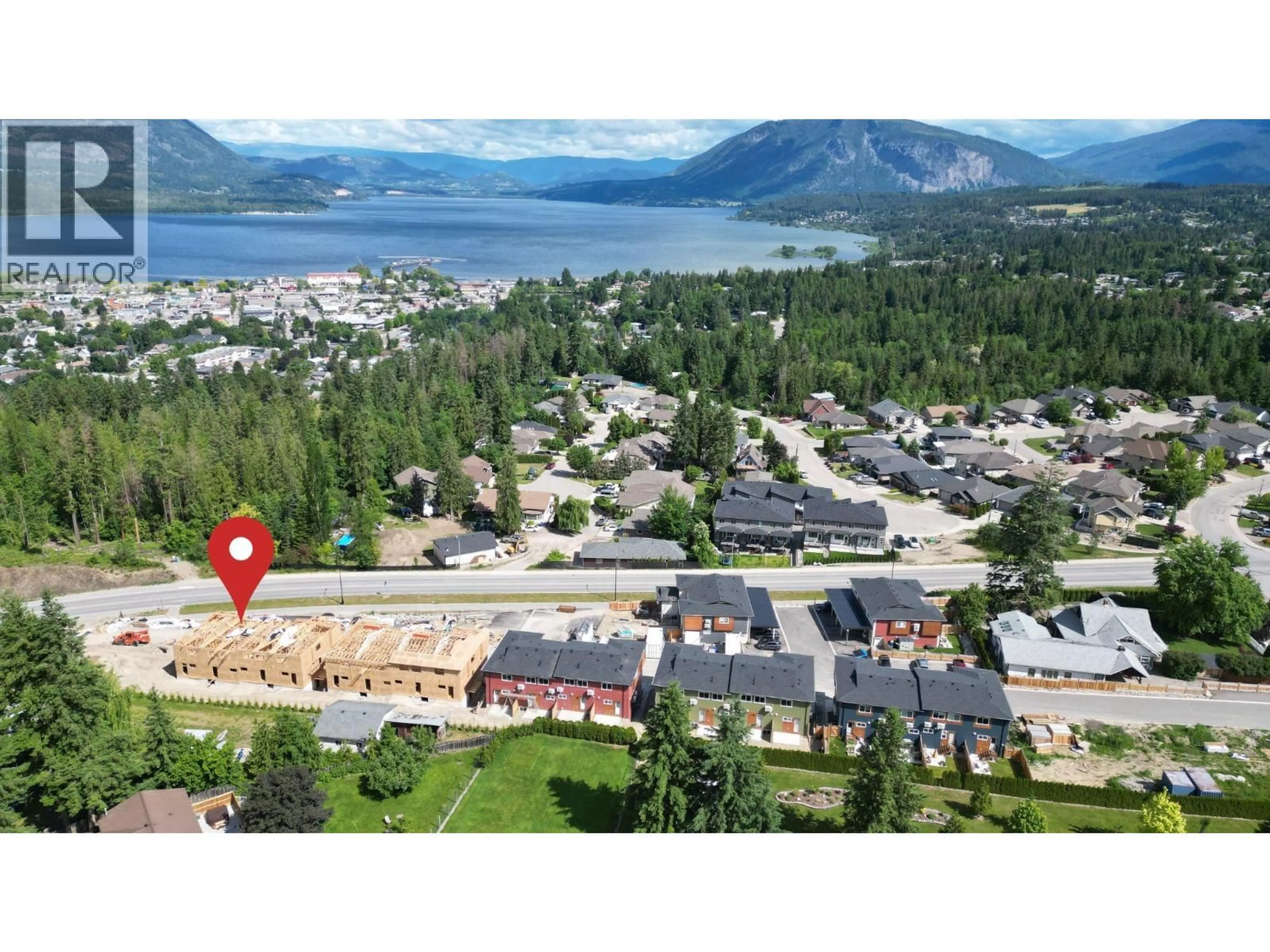 A pic from outside/outdoor area/front of a property/back of a property/a pic from drone, mountain view for 33 - 981 12 STREET SOUTHEAST, Salmon Arm British Columbia V1E2C8