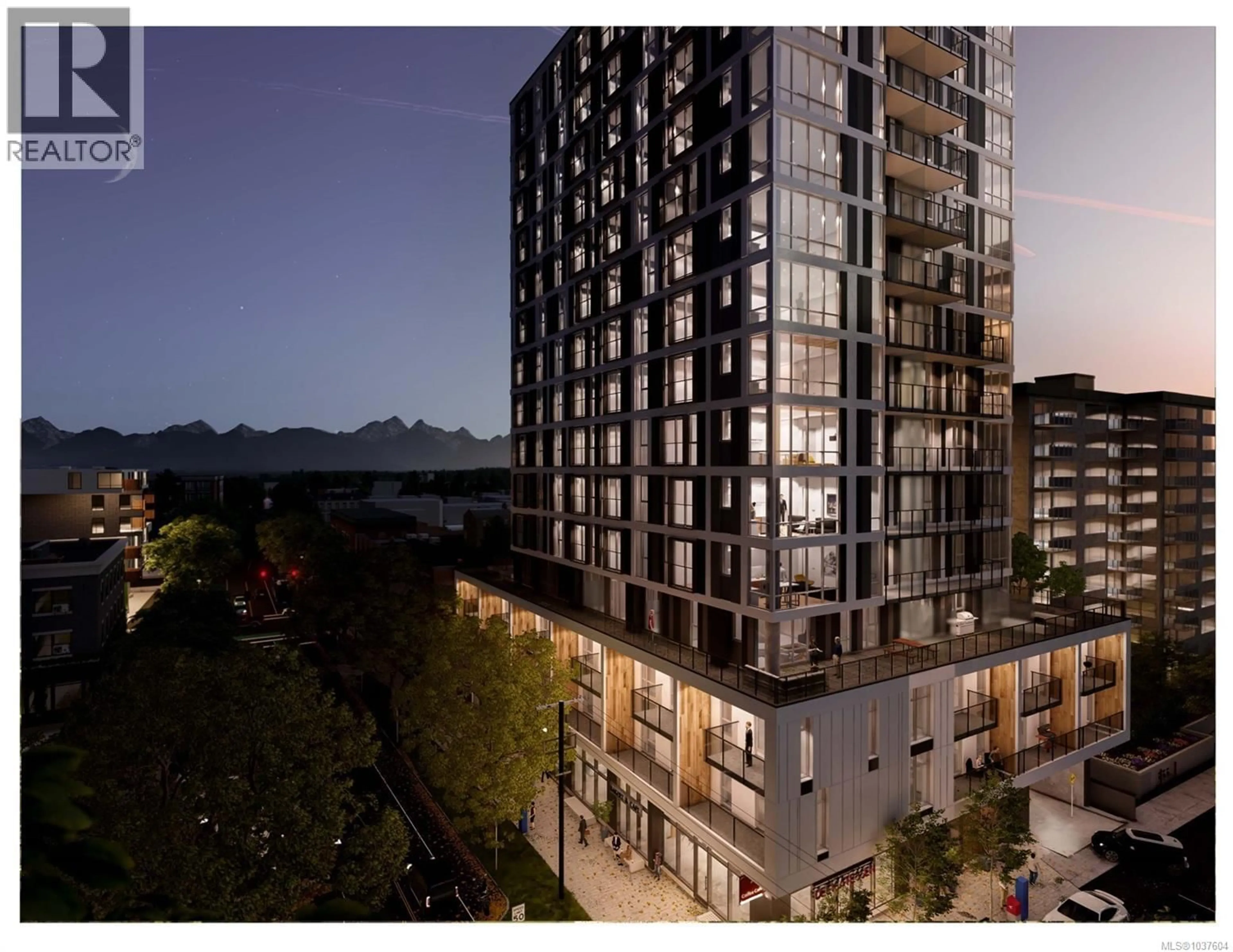A pic from outside/outdoor area/front of a property/back of a property/a pic from drone, city buildings view from balcony for 705 - 1097 VIEW STREET, Victoria British Columbia V8V3Z9