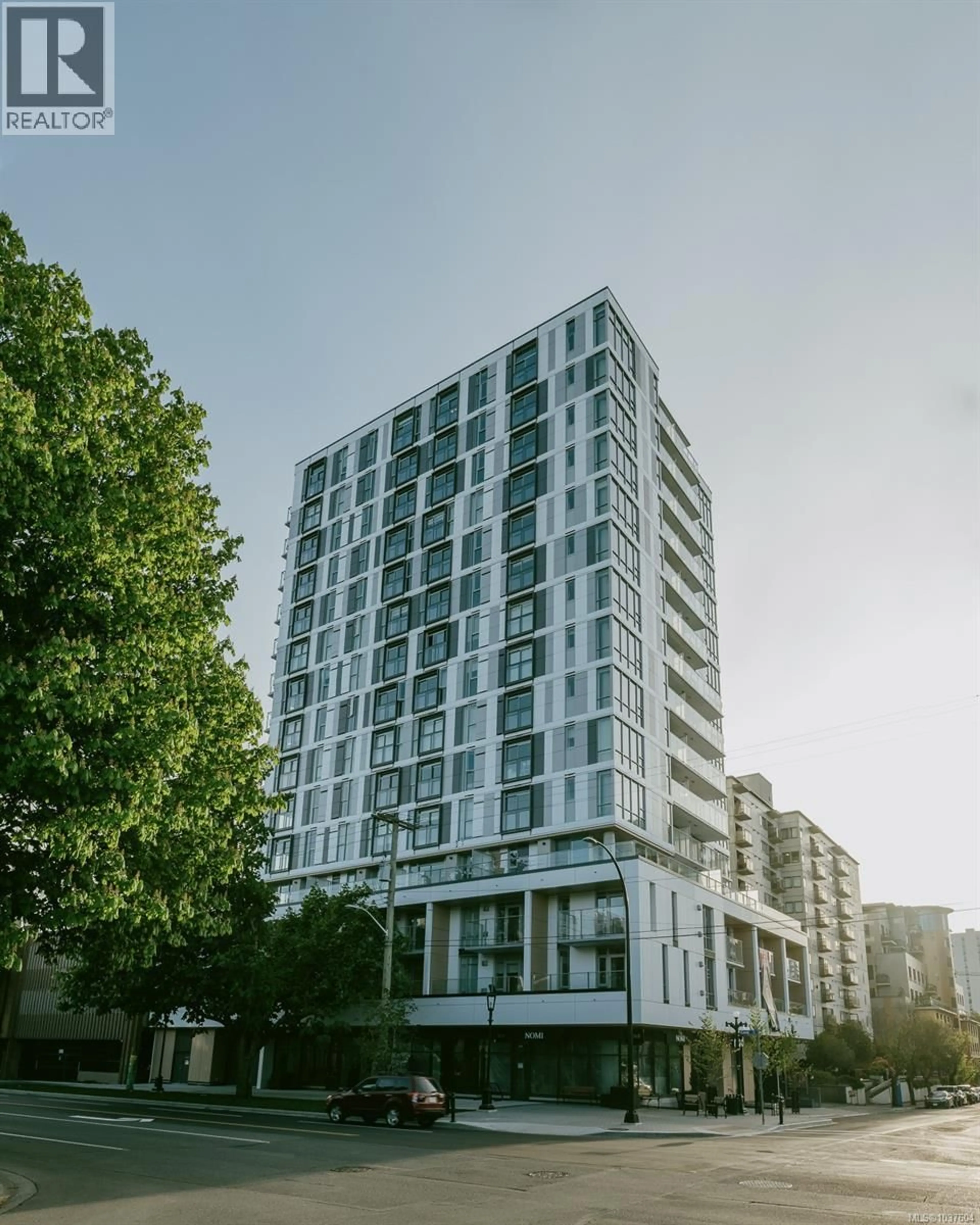 A pic from outside/outdoor area/front of a property/back of a property/a pic from drone, building for 705 - 1097 VIEW STREET, Victoria British Columbia V8V3Z9
