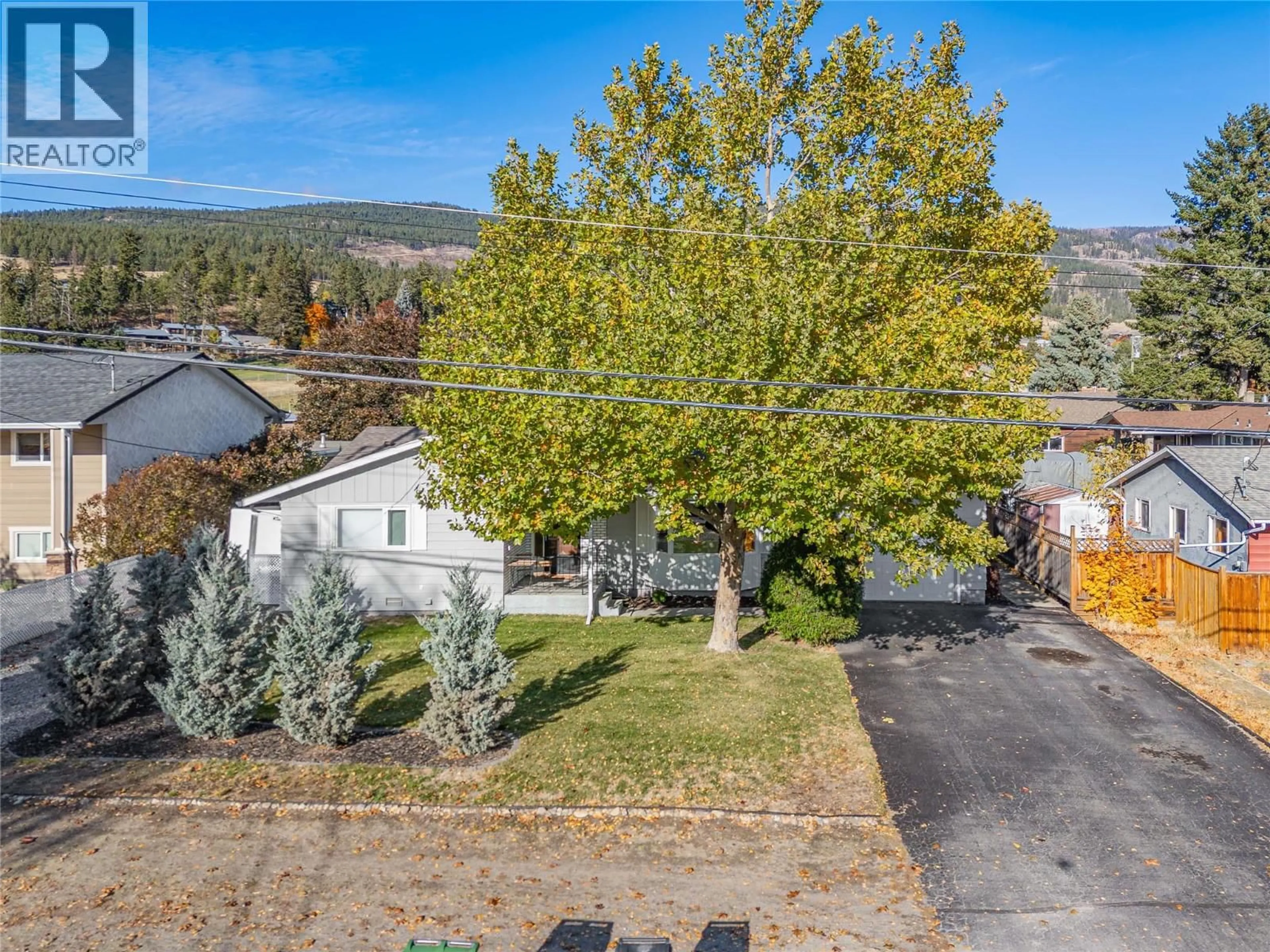 A pic from outside/outdoor area/front of a property/back of a property/a pic from drone, street for 3141 ELLIOTT ROAD, West Kelowna British Columbia V4T1M7
