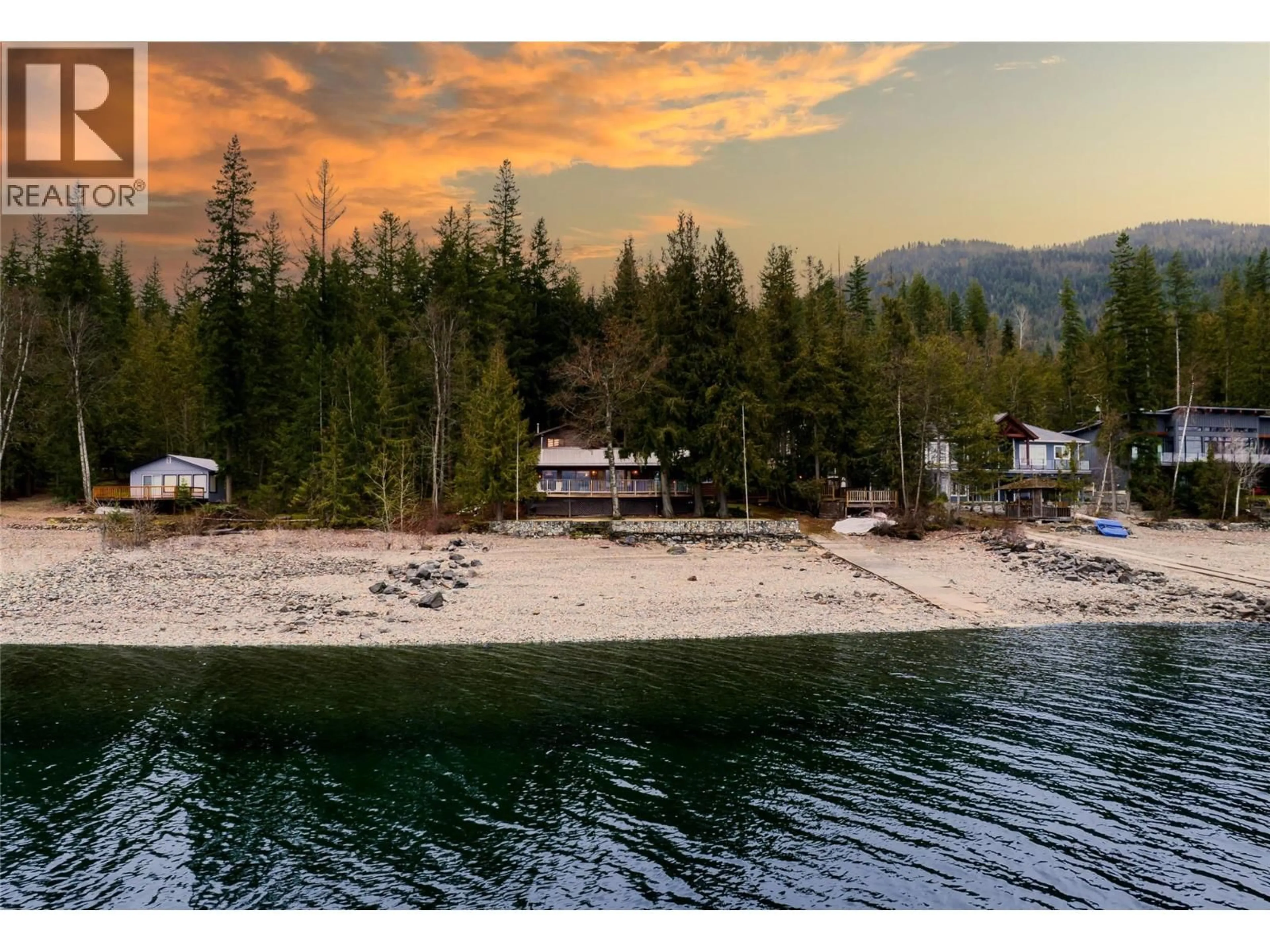 A pic from outside/outdoor area/front of a property/back of a property/a pic from drone, water/lake/river/ocean view for 4119 REID ROAD, Eagle Bay British Columbia V0E1T0