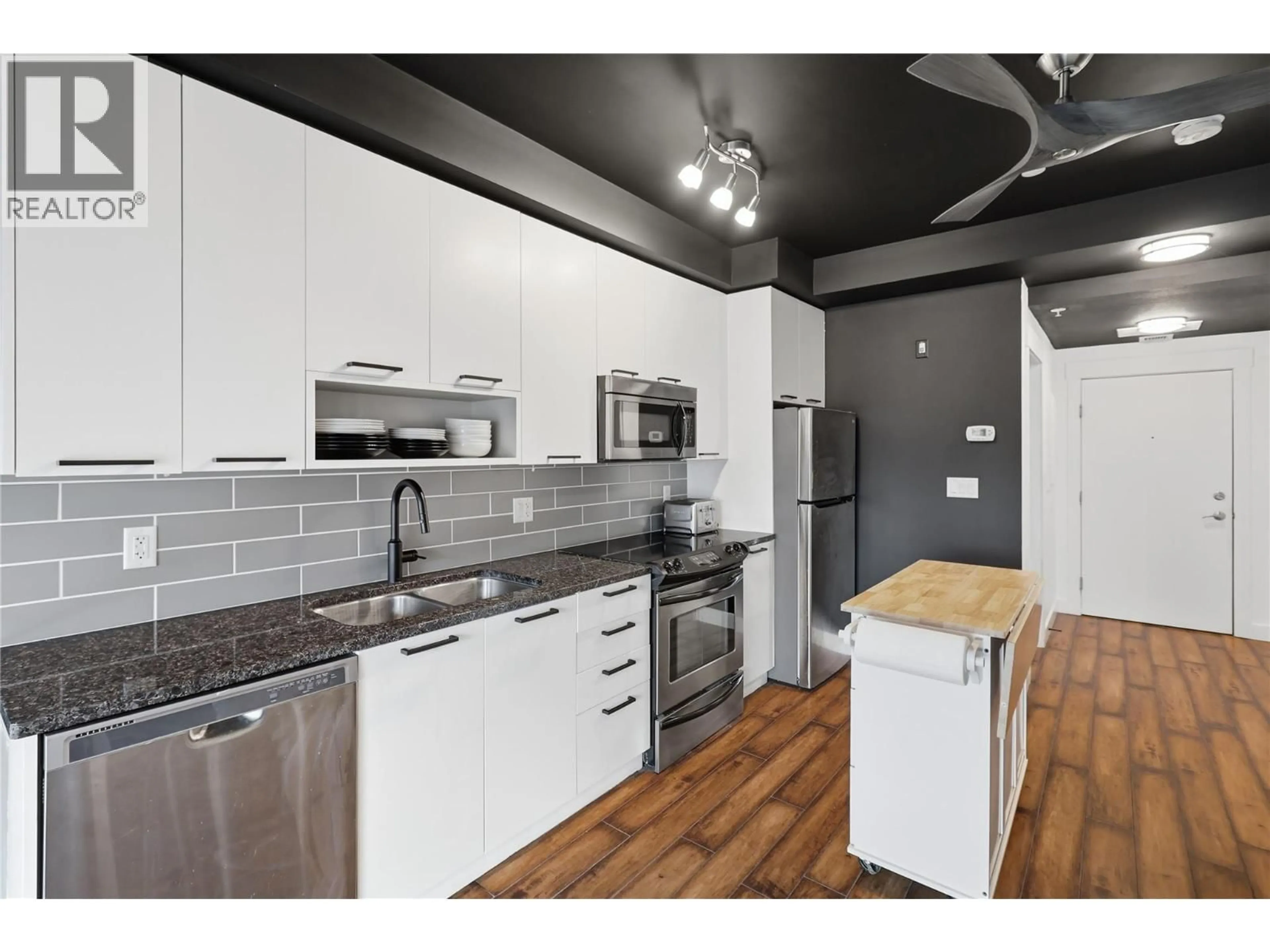 Standard kitchen, wood/laminate floor for 1108 - 1000 TALASA WAY, Kamloops British Columbia V2H0C2