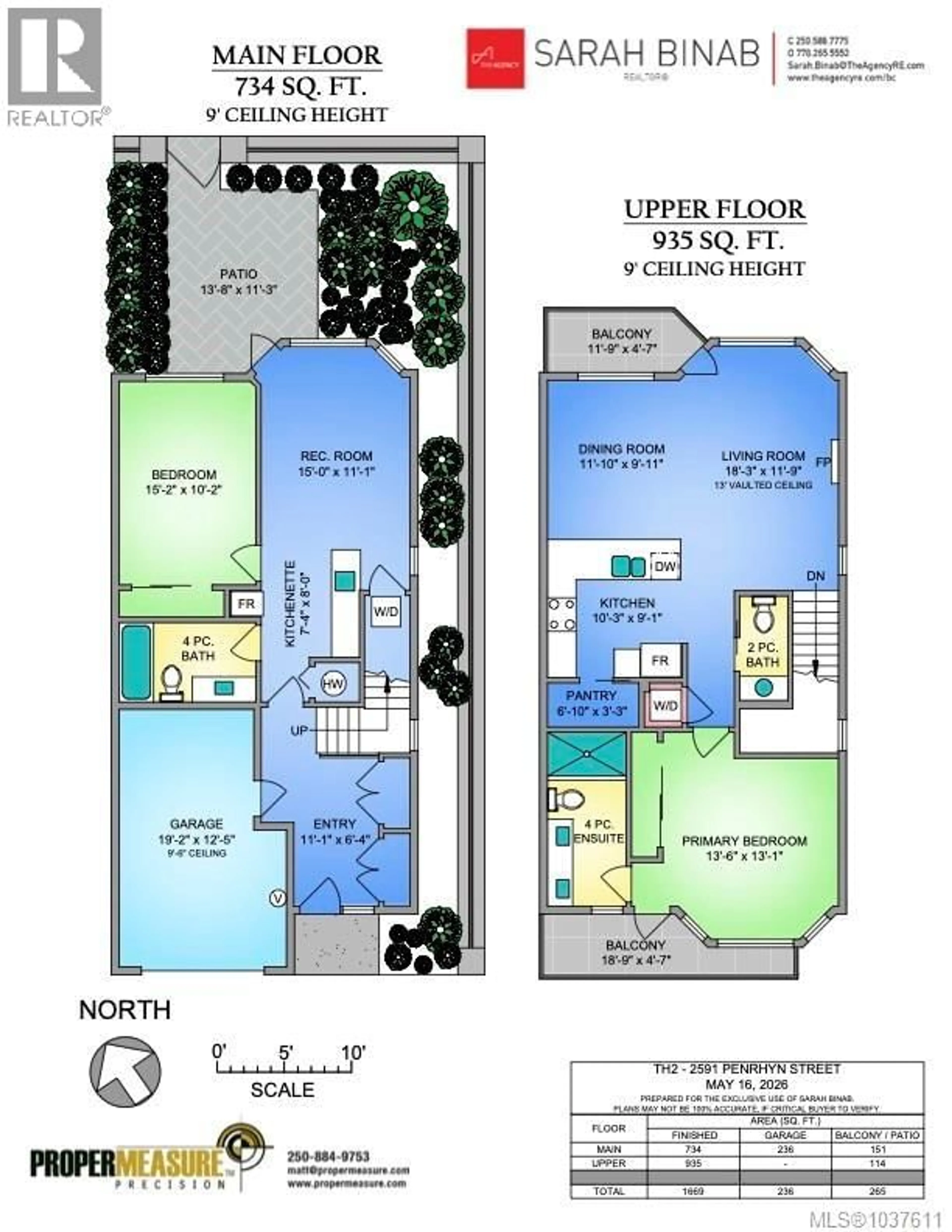 Floor plan for TH2 - 2591 PENRHYN STREET, Saanich British Columbia V8N1G4