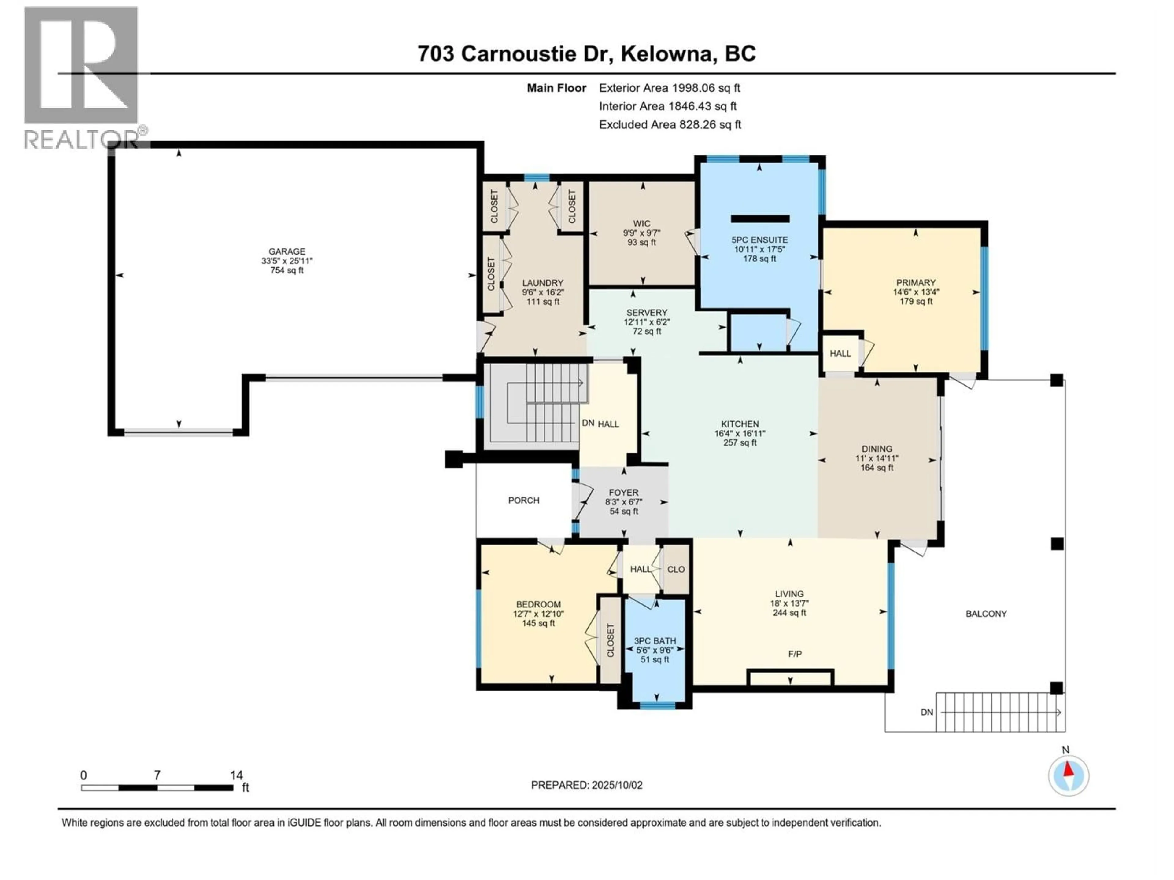 Floor plan for 703 CARNOUSTIE DRIVE, Kelowna British Columbia V1P1V2