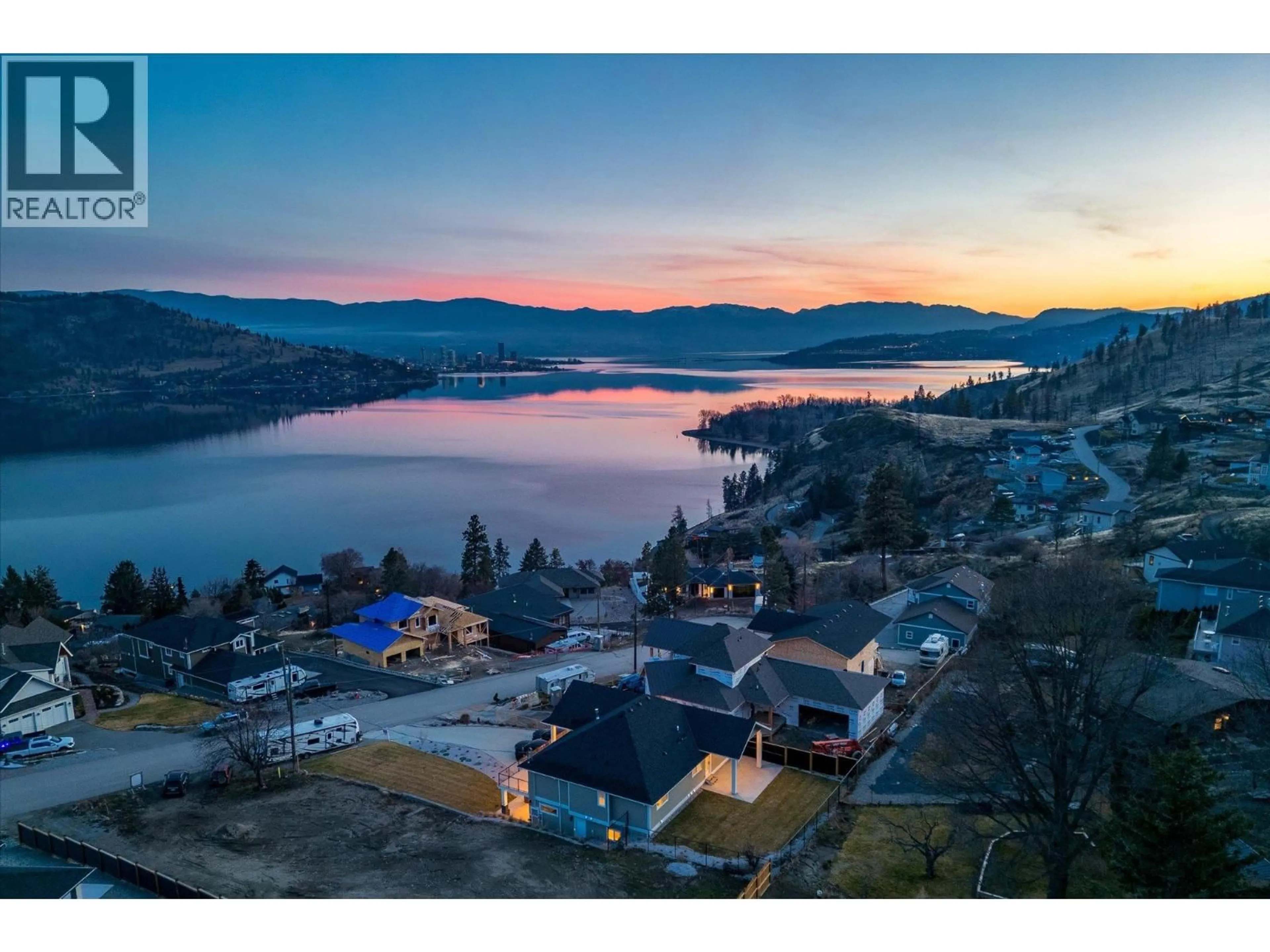 A pic from outside/outdoor area/front of a property/back of a property/a pic from drone, water/lake/river/ocean view for 167 HELDON COURT, West Kelowna British Columbia V1Z3S5