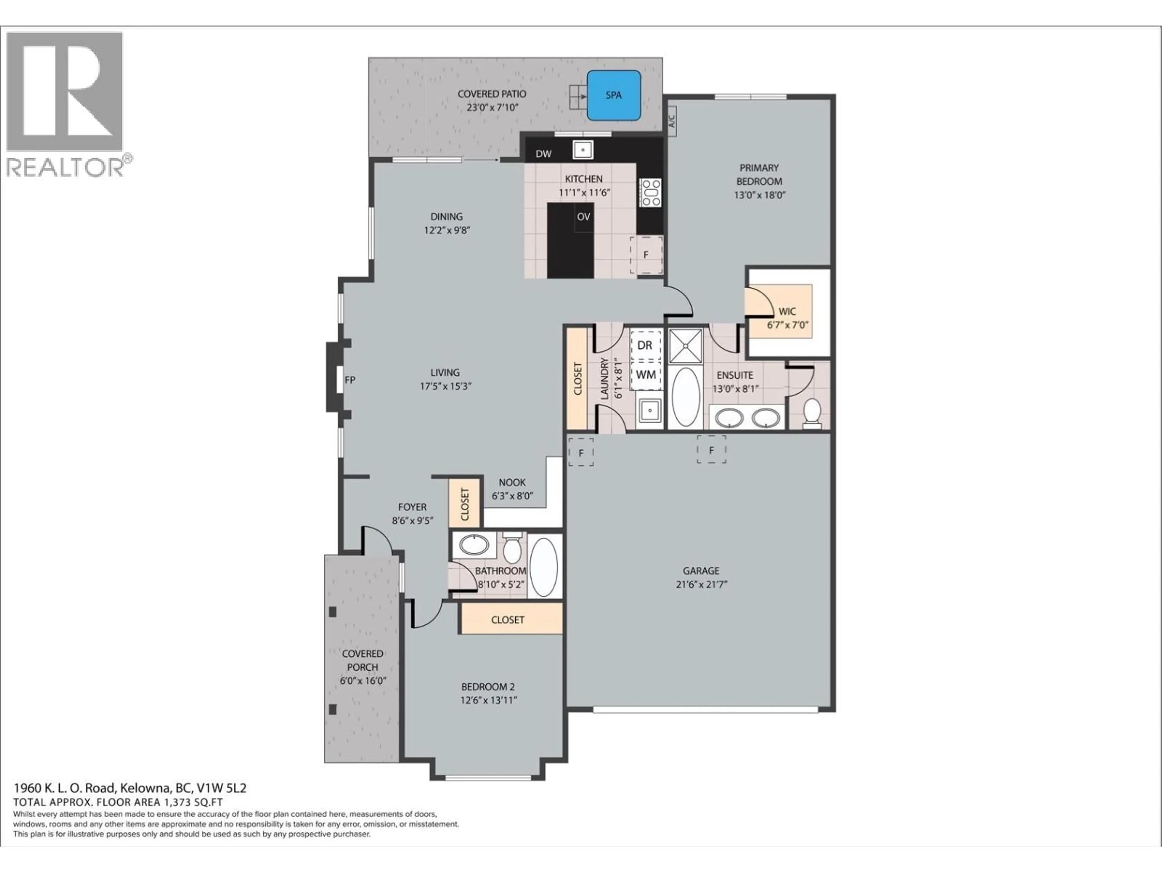 Floor plan for 13 - 1960 K.L.O. ROAD, Kelowna British Columbia V1W5L2