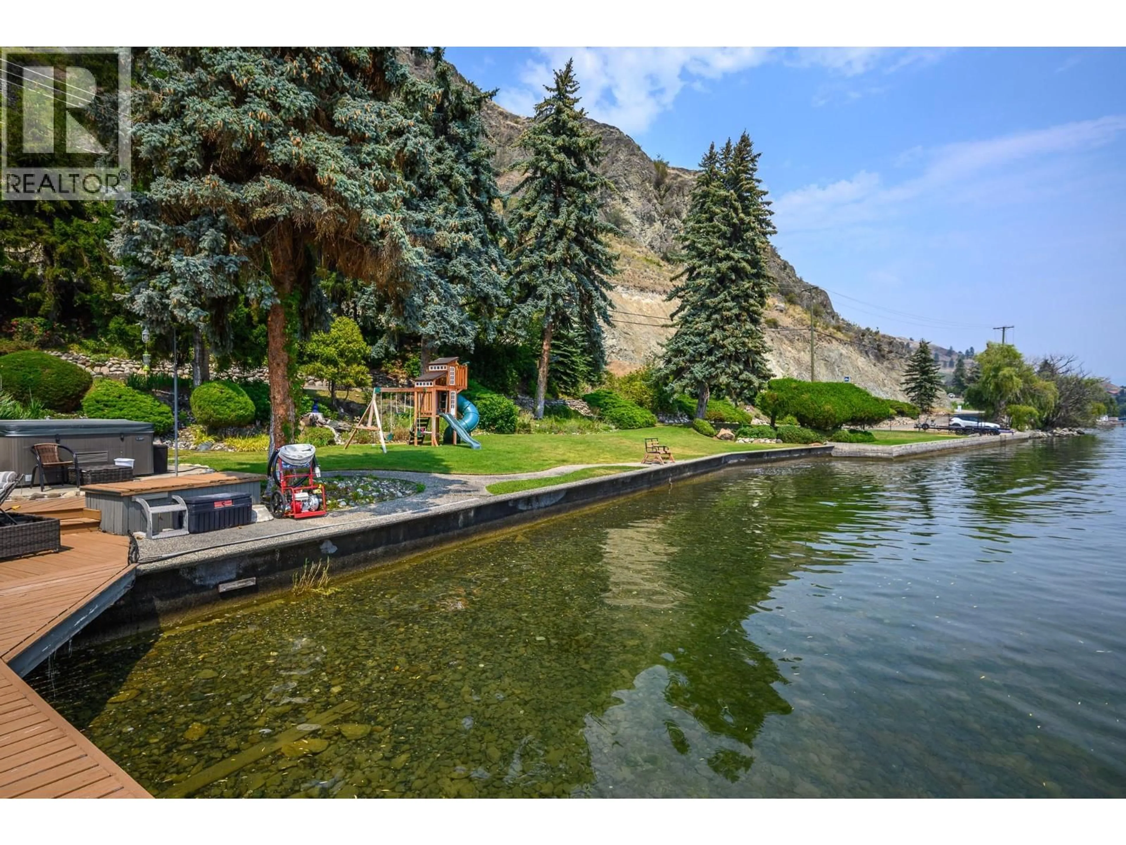Patio, water/lake/river/ocean view for 8180 TRONSON ROAD, Vernon British Columbia V1H1C8