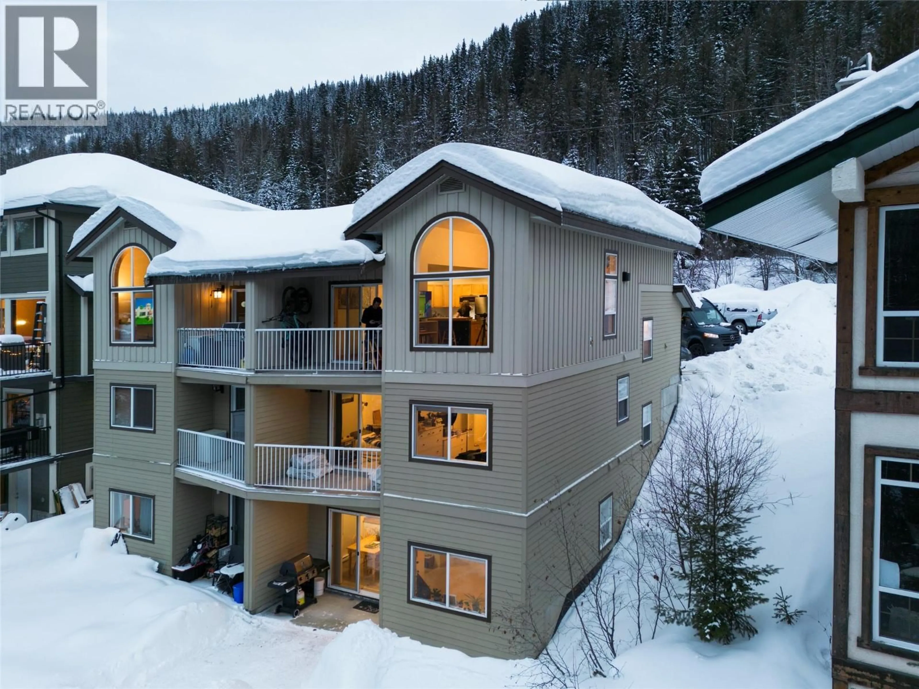 A pic from outside/outdoor area/front of a property/back of a property/a pic from drone, building for 1380 BURFIELD DRIVE, Sun Peaks British Columbia V0E5N0